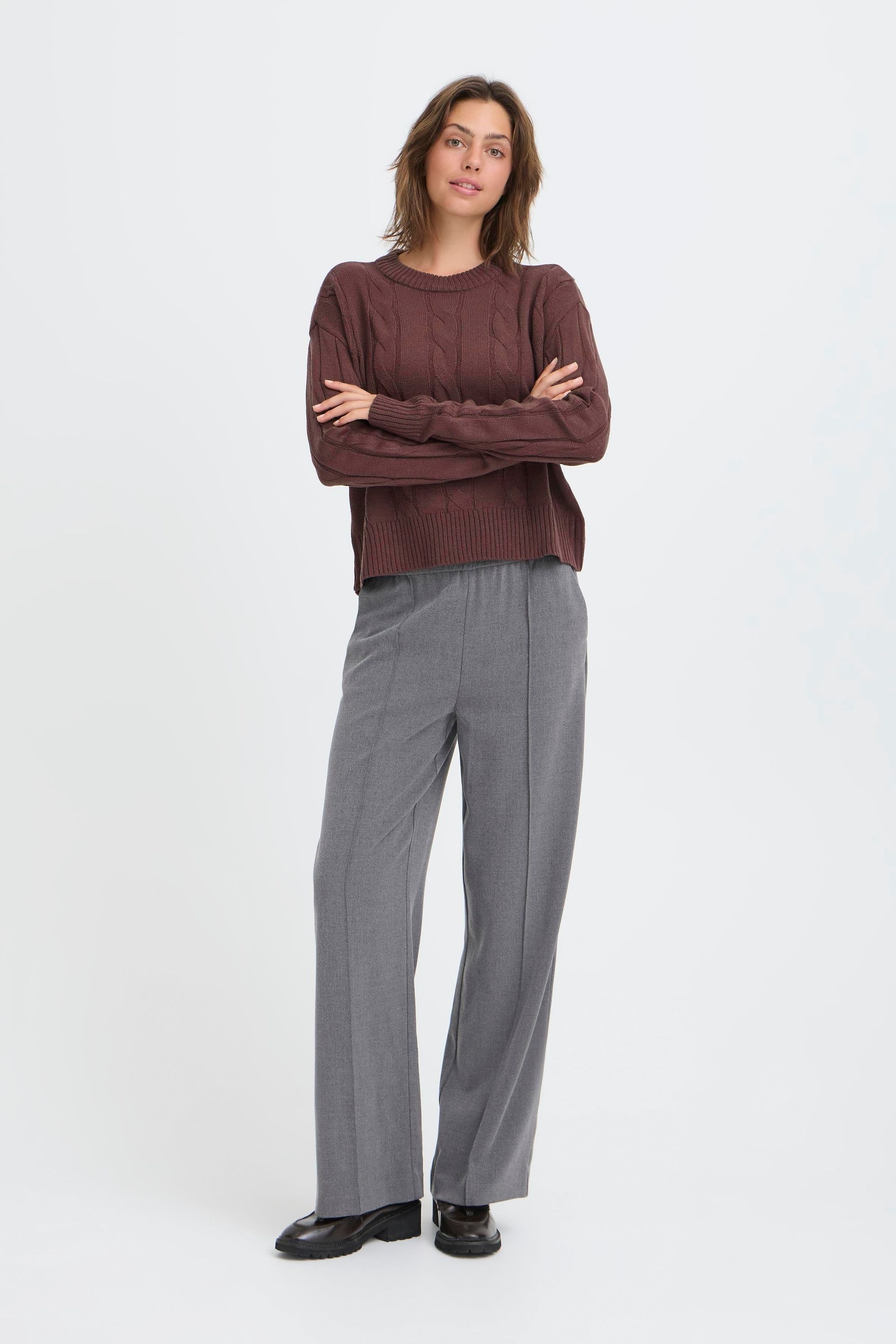 OXMO Strickfleece-Pullover »Strickpullover OXFKIMNI«