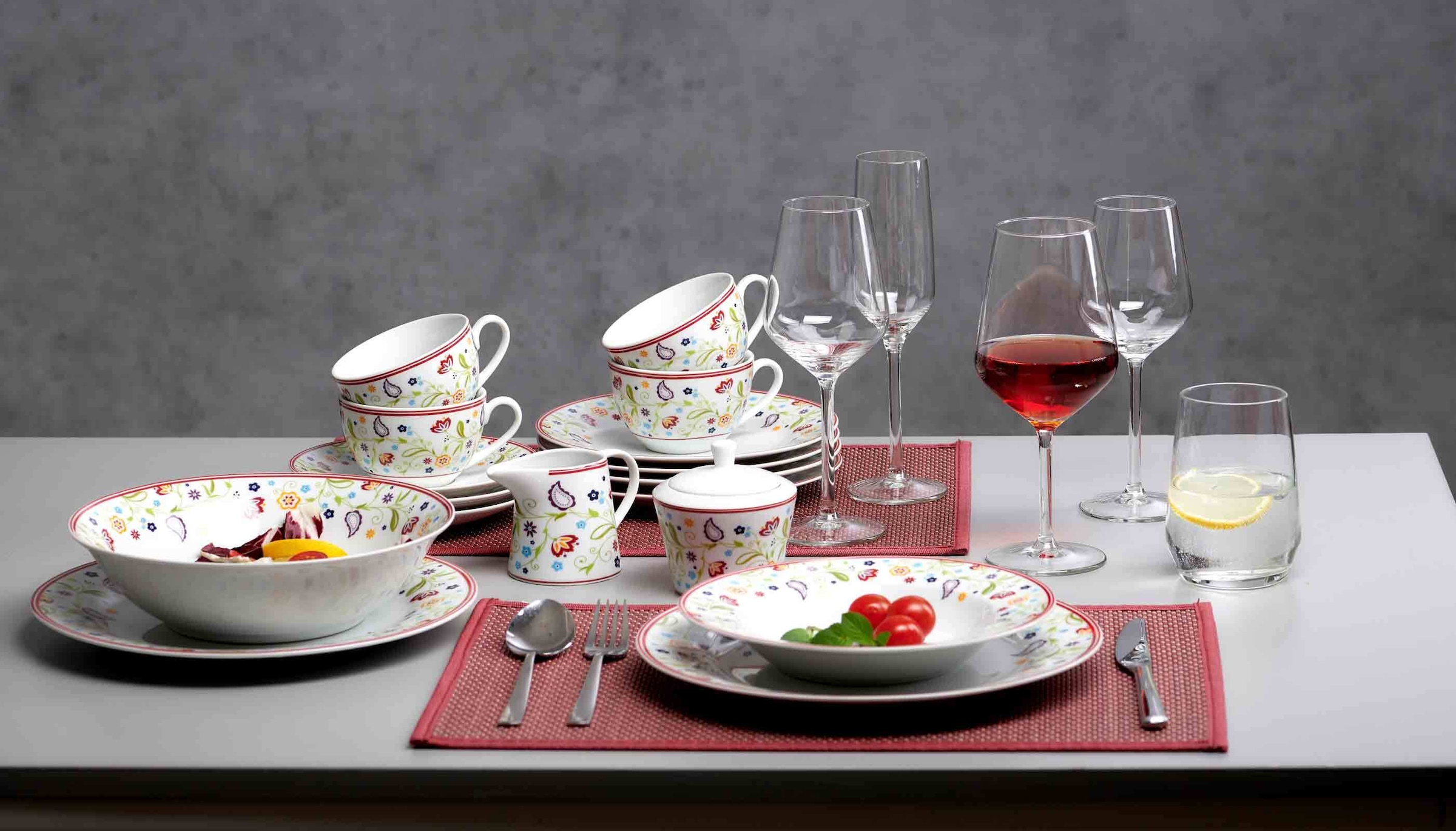 Ritzenhoff & Breker Geschirr-Set »Basic-Set Shanti 12er Set bunt« Spülmaschinengeeignet