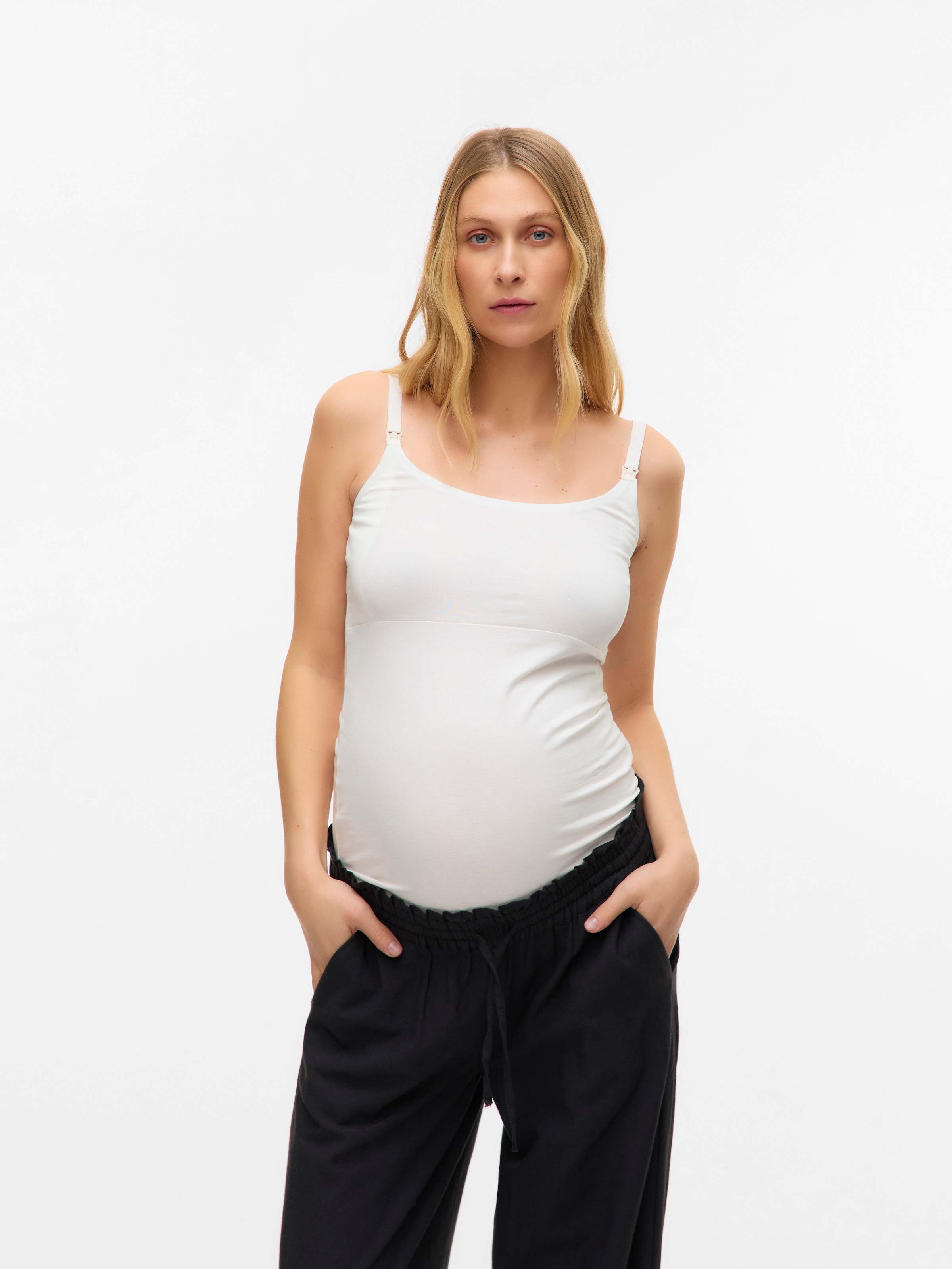 Mamalicious Umstandstop »MLKERRIE STRAP JRS TOP 2F 2-P NOOS«, (Packung, 2 tlg.)