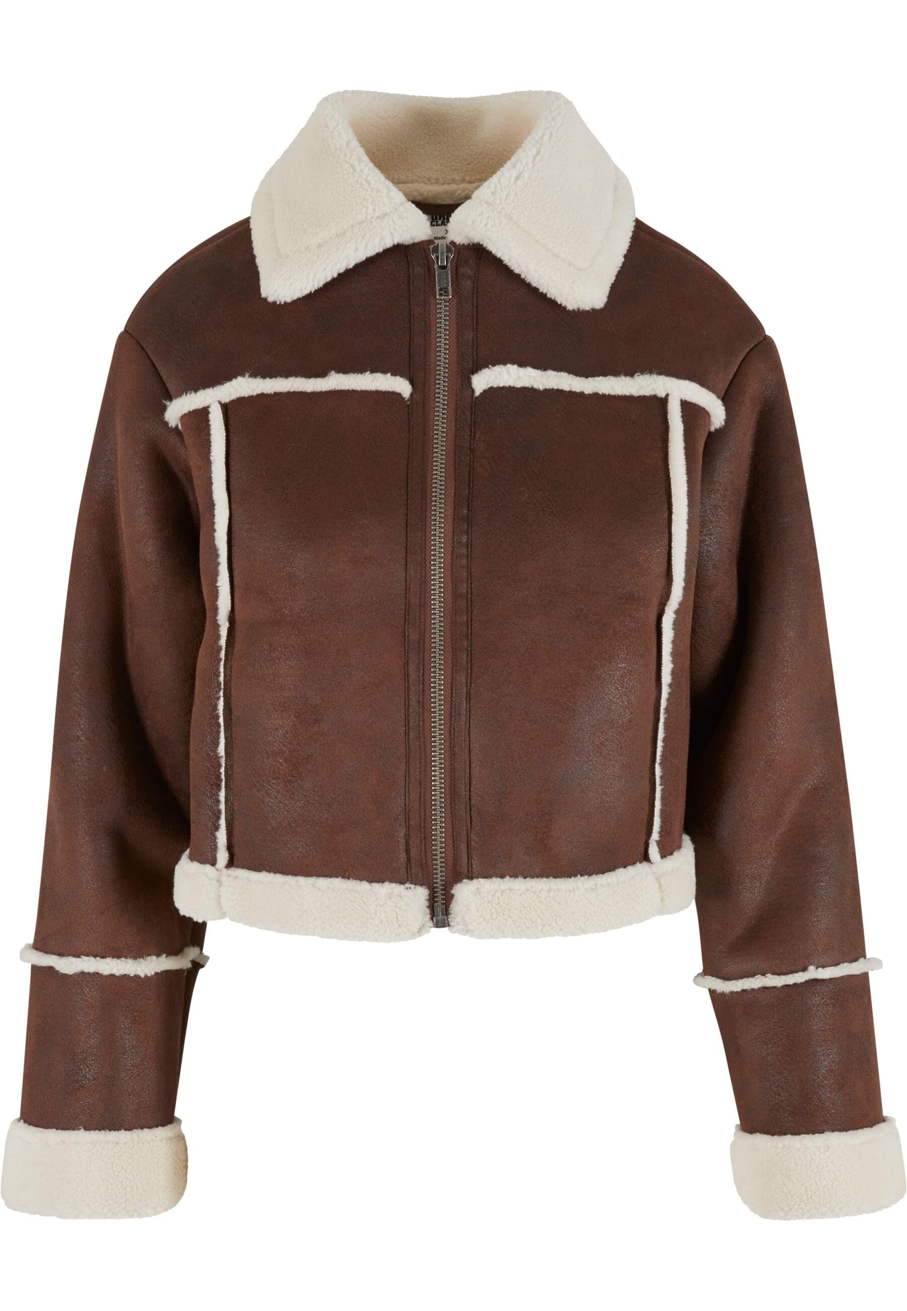 URBAN CLASSICS Winterjacke "Urban Classics Ladies Shearling Jacket" 1 Stk. günstig online kaufen