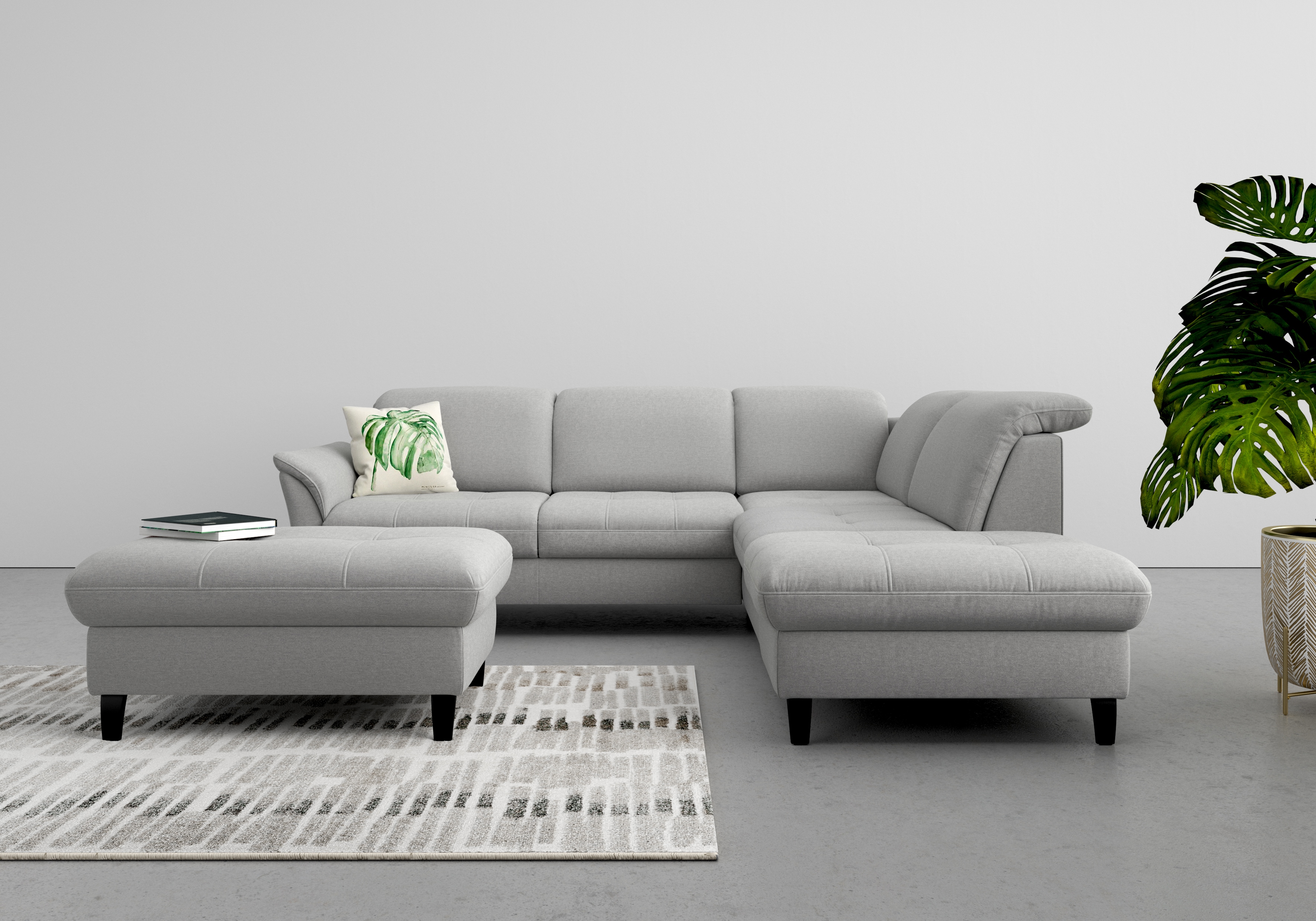 sit&more Ecksofa "Maggiore L-Form" wahlweise mit Kopfteilverstellung, Schlaffunktion und Stauraum