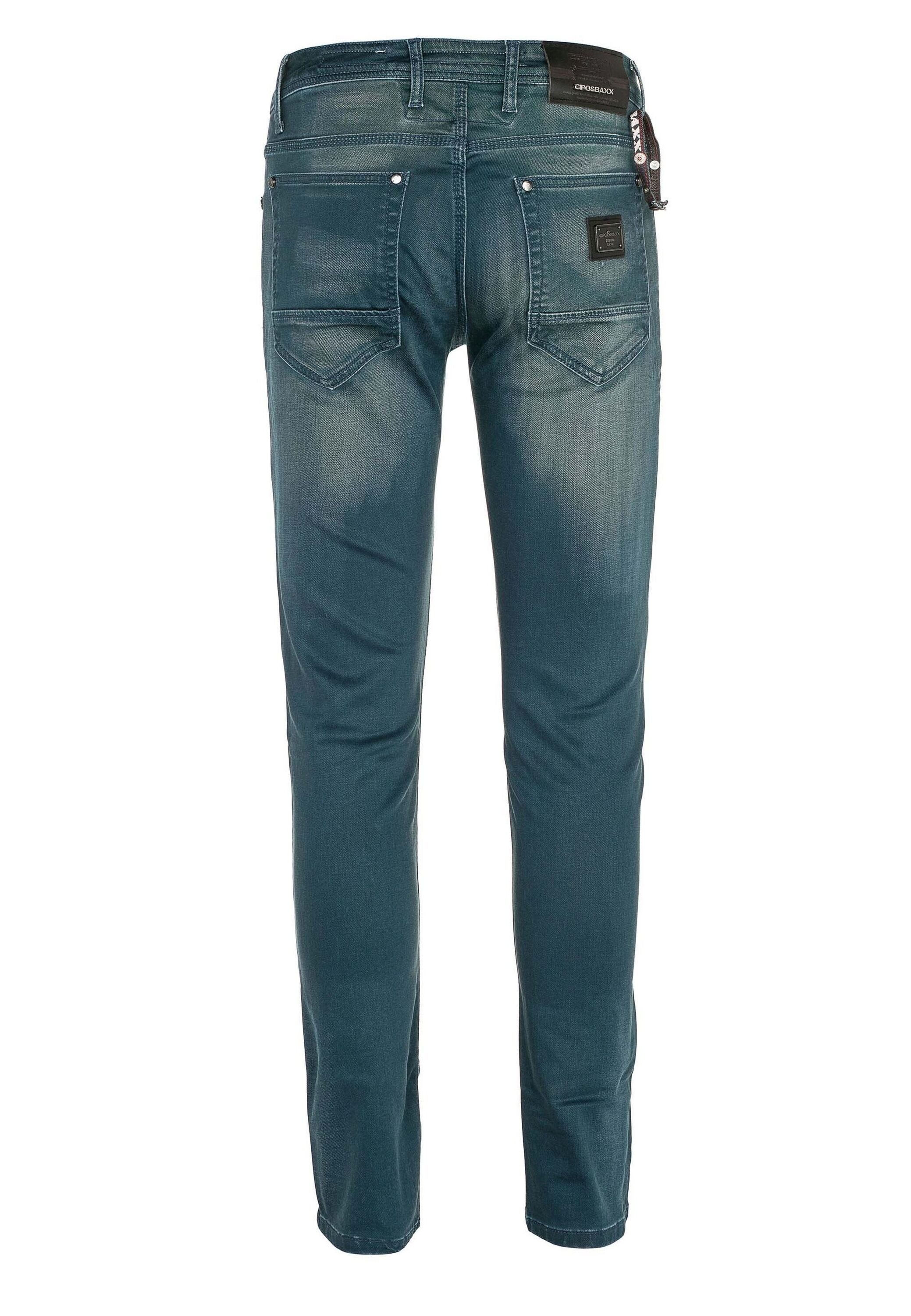 Cipo & Baxx Destroyed-Jeans »Jeans«, Straight-Jeans mit Destroyed-Effekten, CD493