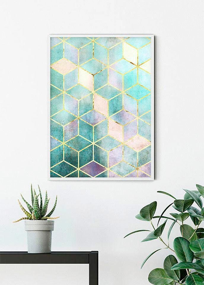 »Mosaik St.), Verde«, Komar Wohnzimmer Abstrakt, Poster | (1 BAUR Kinderzimmer, Schlafzimmer,