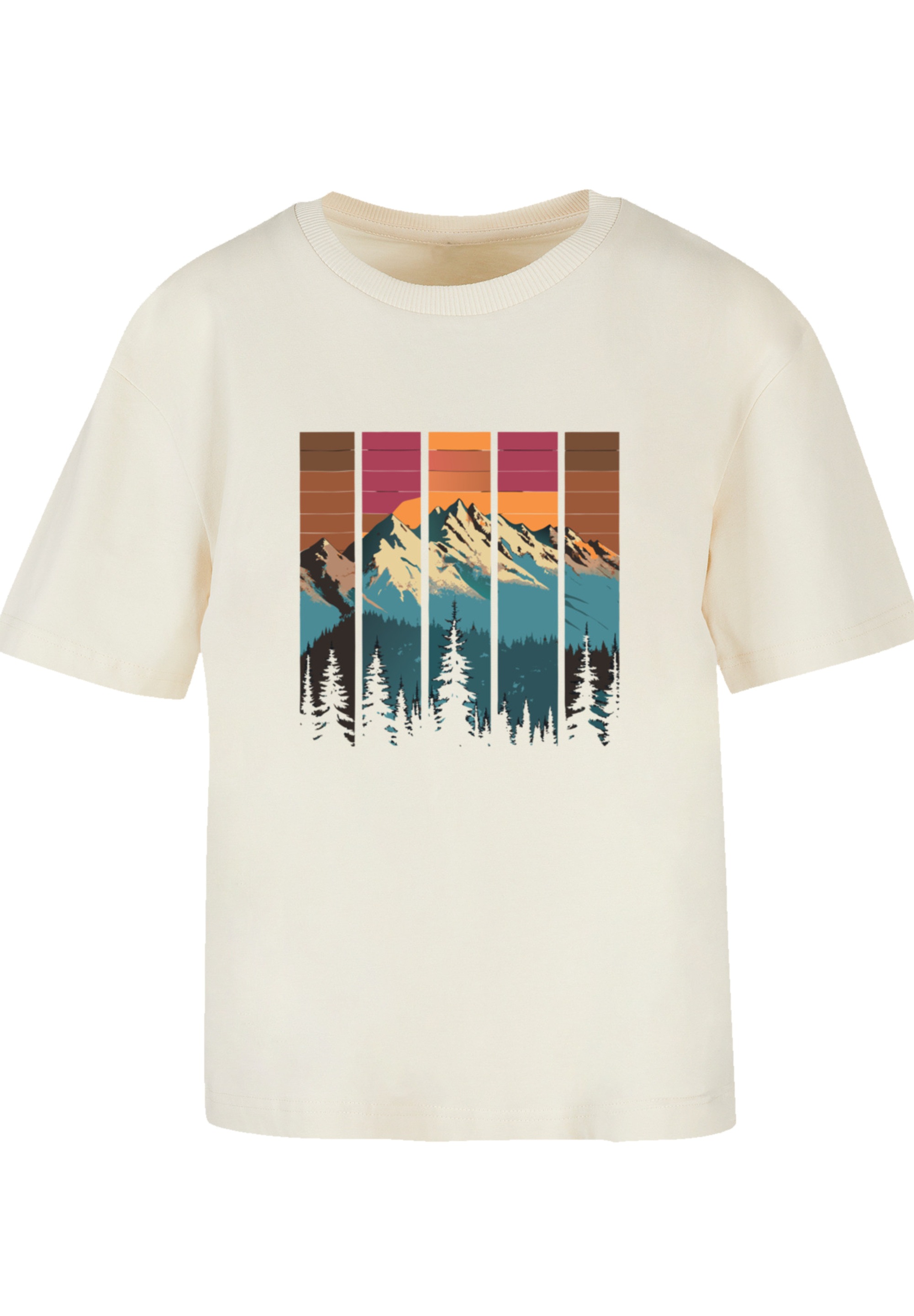 F4NT4STIC T-Shirt »Berg Sonnenuntergang Retro«, Premium Qualität