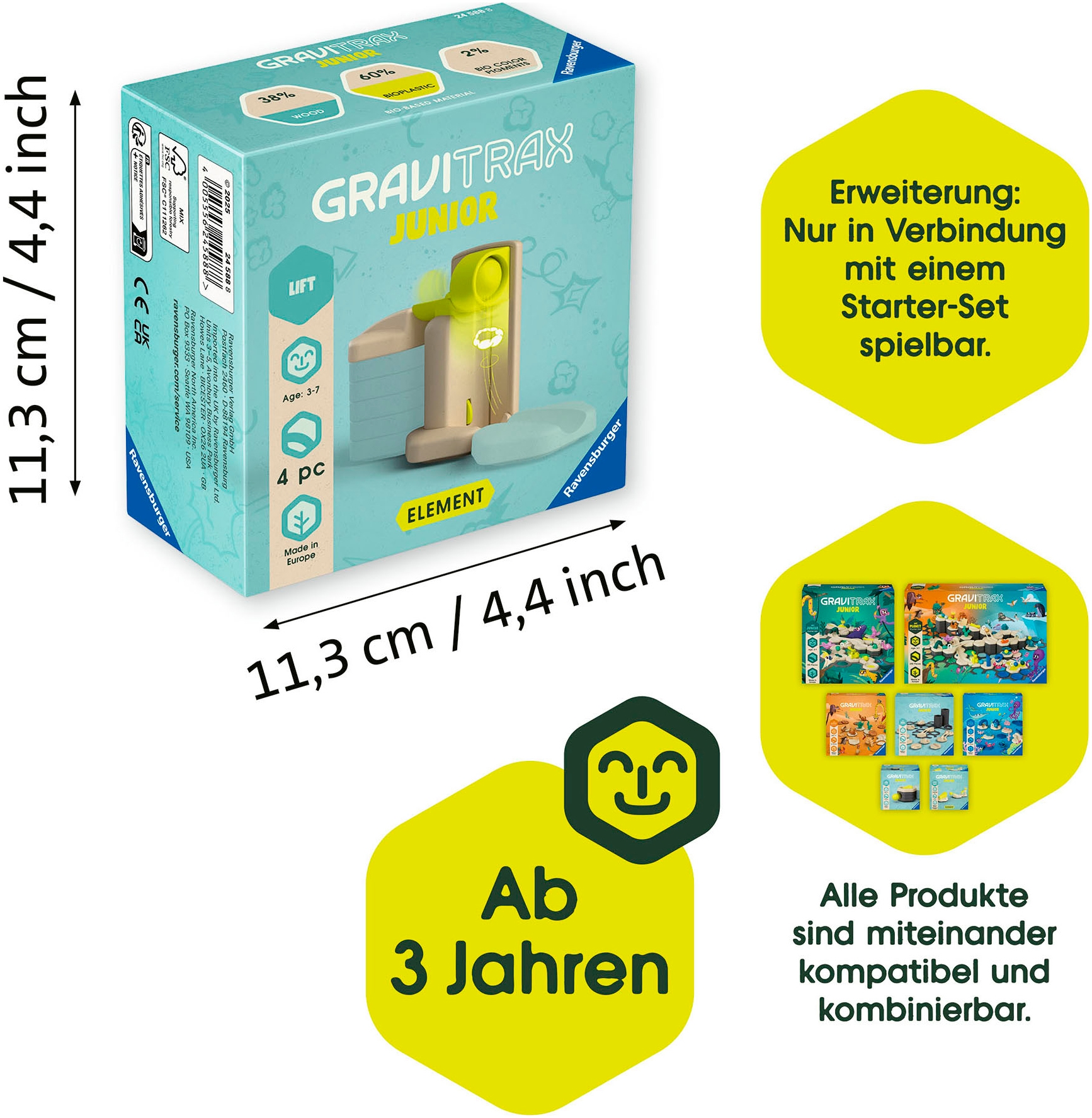 Ravensburger Kugelbahn-Bausatz »GraviTrax Junior, Element Lift«