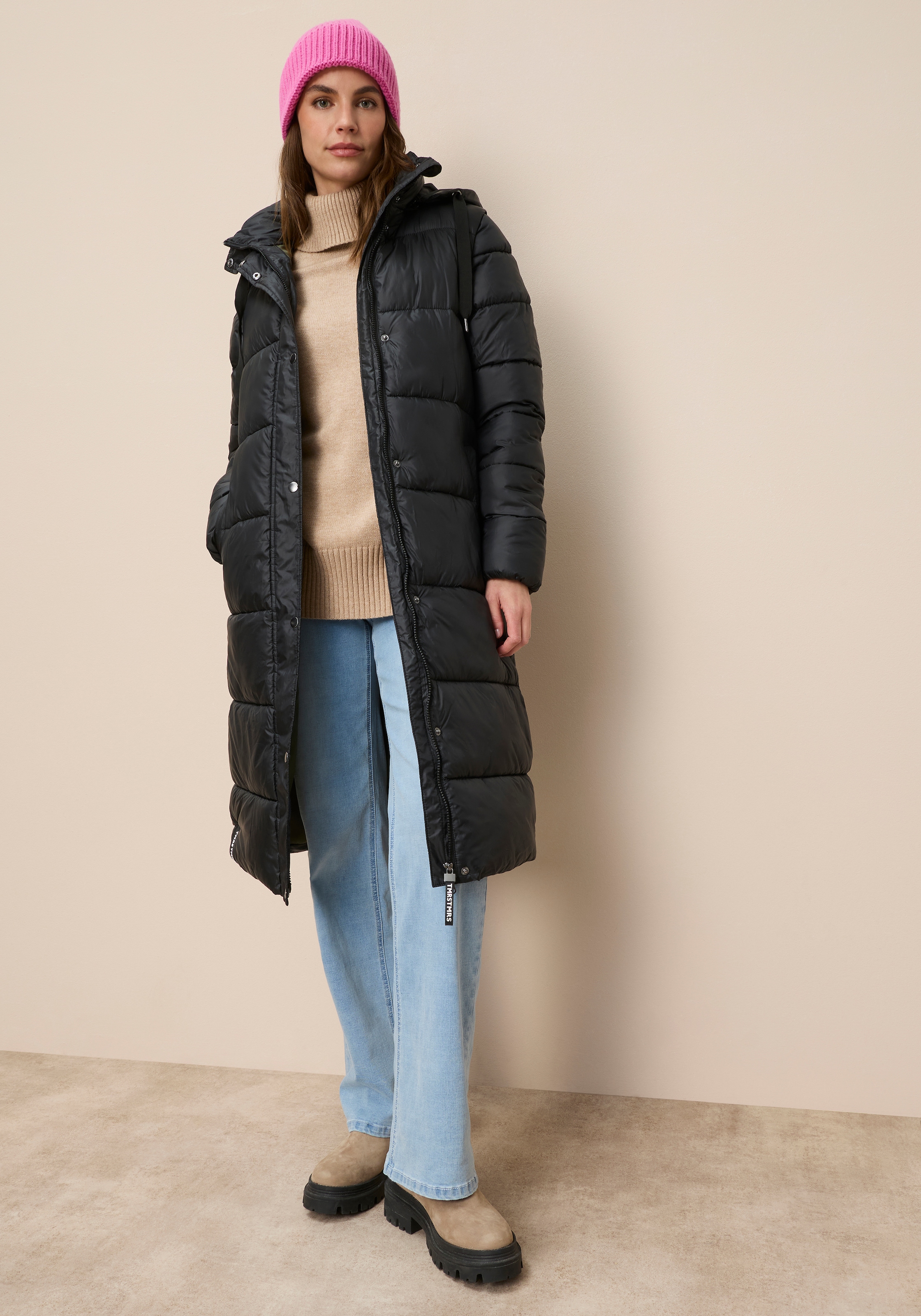 Tamaris Steppmantel mit abnehmbaren Ärmeln und Kapuze - auch tragbar als We günstig online kaufen