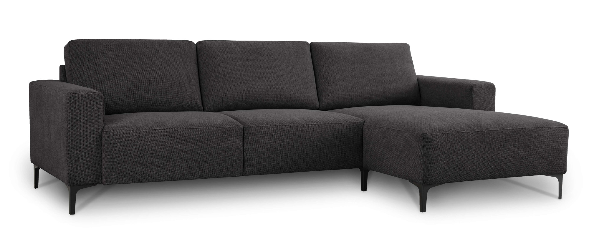 Home affaire Ecksofa »Tournon, L-Form, Breite 262 cm, Webstoff, Chenille«, Designsofa im nordischen Stil, Wellenunterfederung, Metallfüße