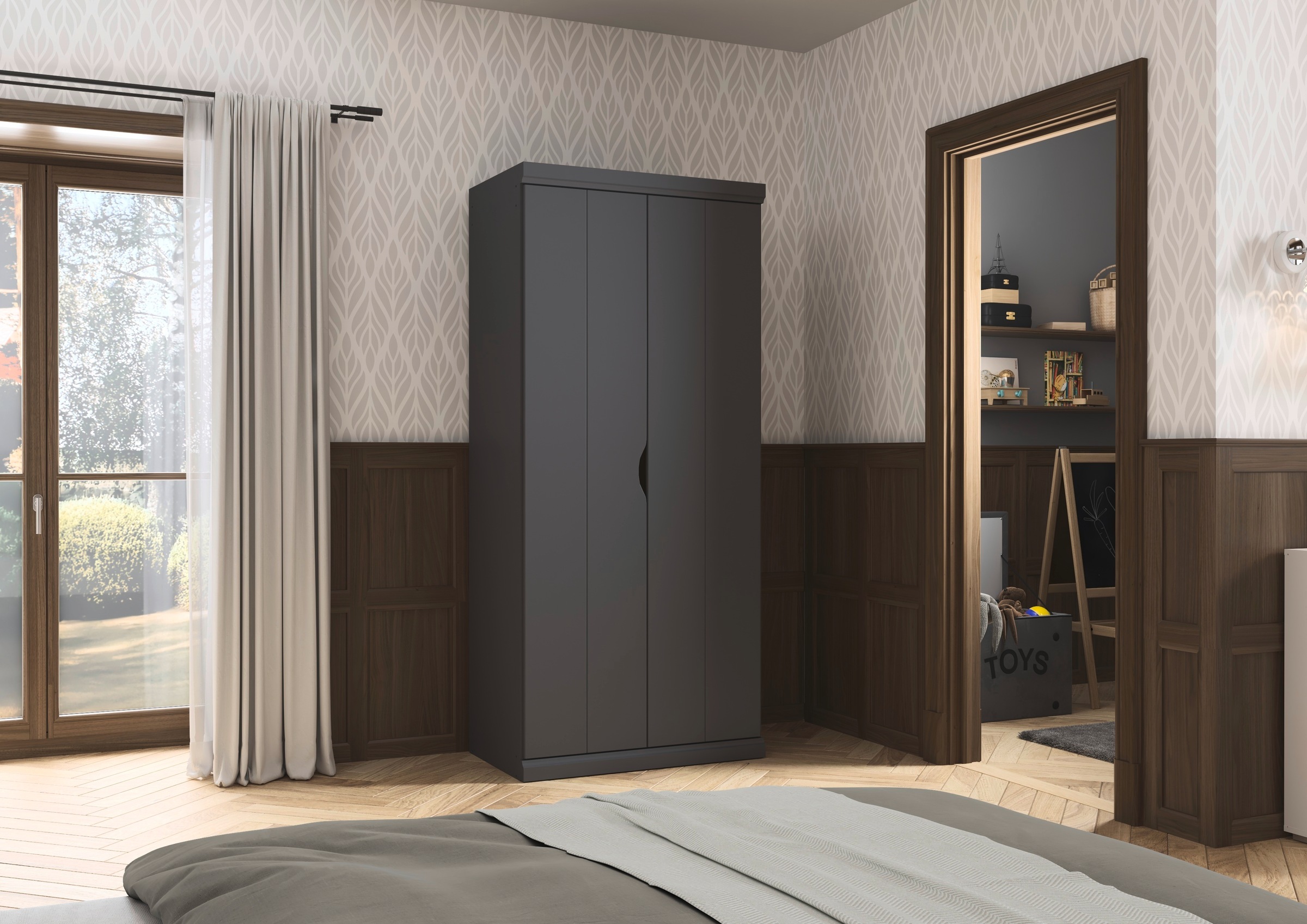 Thumbnail - rauch Kleiderschrank "Drehtürenschrank Schrank Garderobe Wäscheschrank Schlafzimmer MARLENE" in 3 verschiedenen Ausstatt...