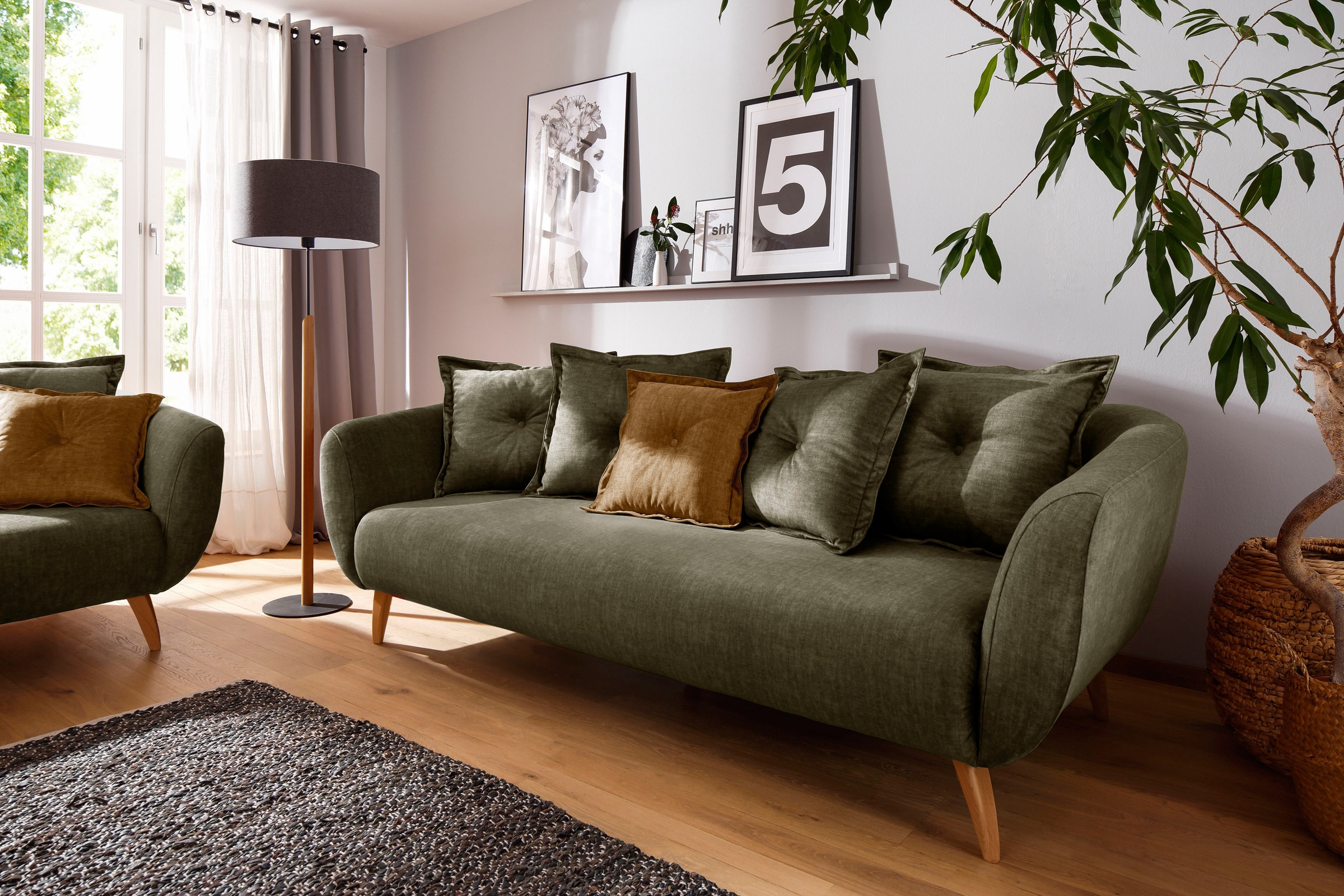 Home affaire 3-Sitzer "Baggio modern und romantisches Design, bequem", Zier günstig online kaufen