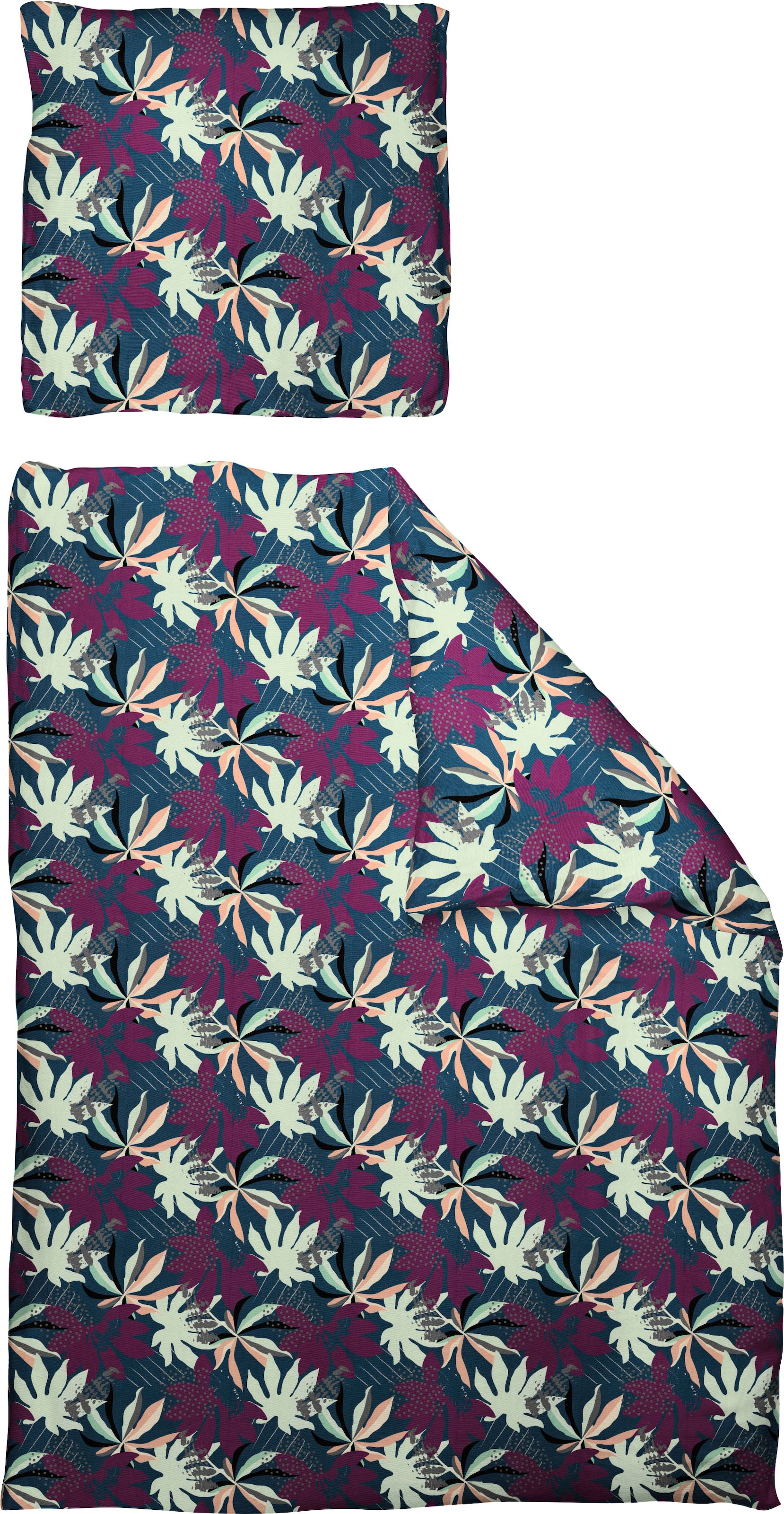Adam Bettwäsche "Jungle" 2 Stk. aus 100 % Bio-Baumwolle, 2 teilig - Bettwäsche Set