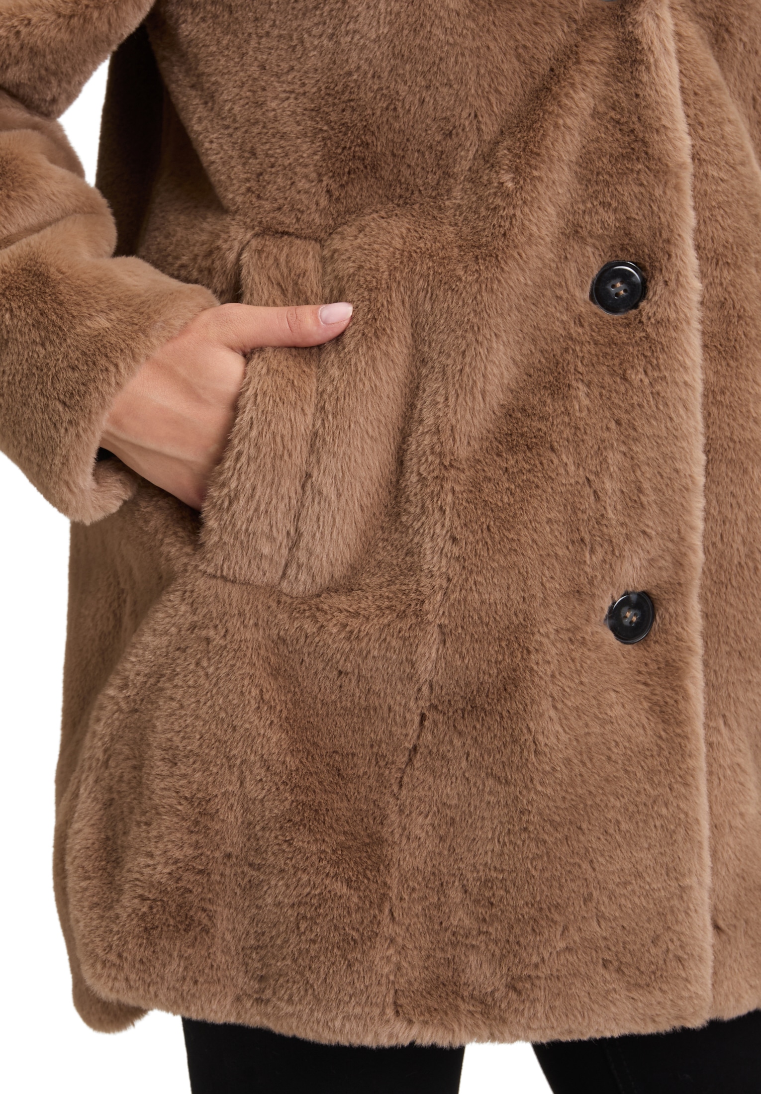 Betty Barclay Plüschjacke »Betty Barclay Damen Plüschjacke mit Kapuze«, mit Kapuze