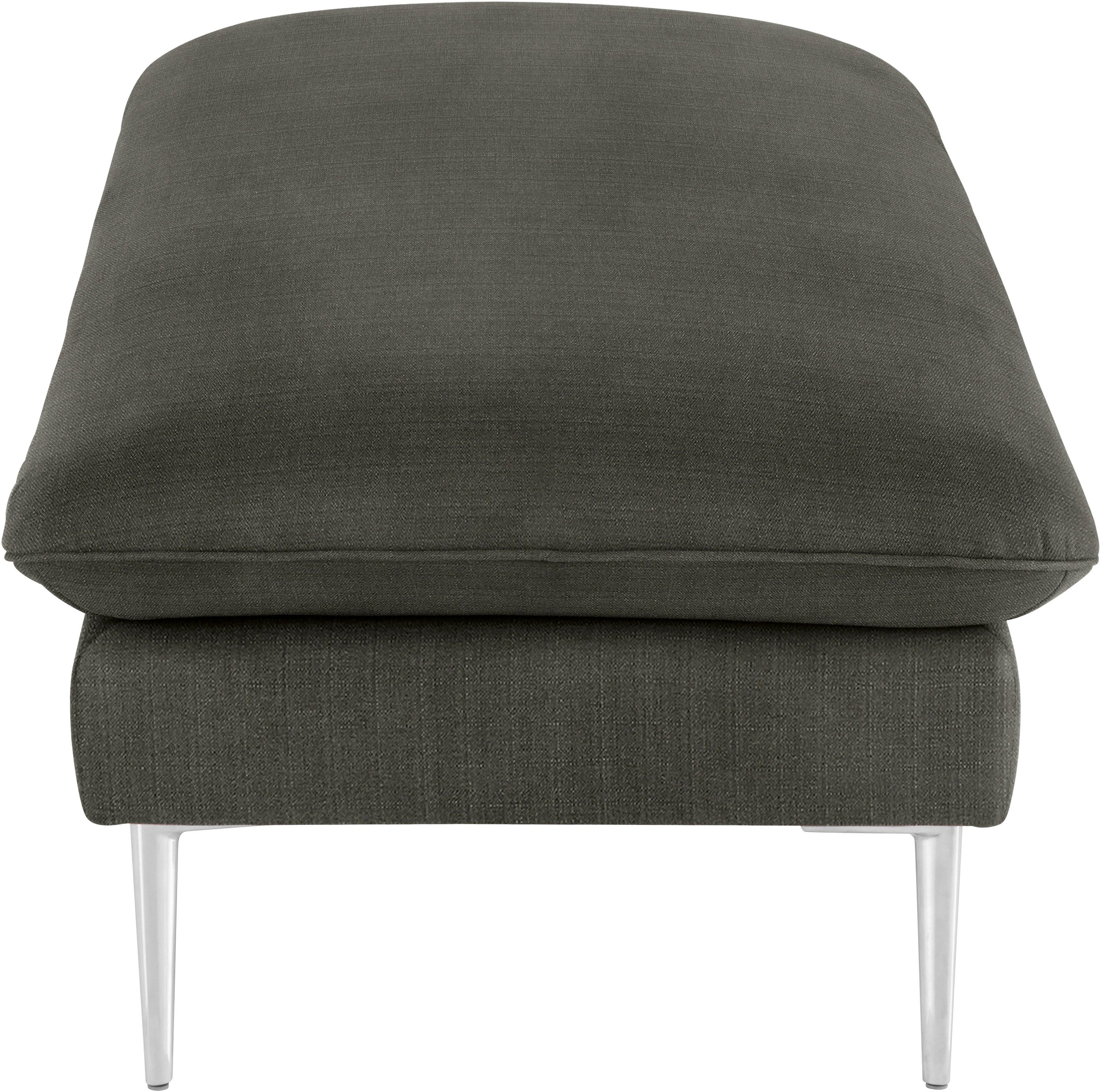 Hocker W.SCHILLIG "enjoy&MORE", grün (hunter r66), B:151cm H:45cm T:71cm, Chenille-Flachgewebe R66 (85% Polyester, 15% Nylon);Longlife Xtra-Leder Z59: Glattleder mit modischer Prägung. Hautstärke 0, 9 - 1, 1 mm;Stoff S37 (100% Polyester), Hocker, Hocker,  9