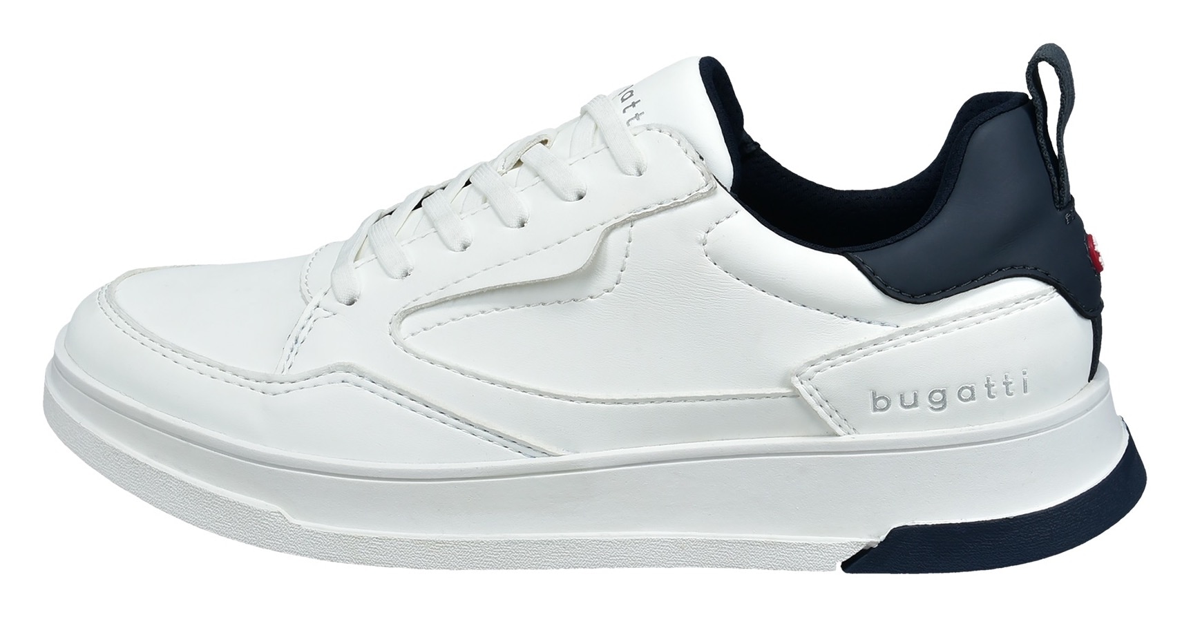 bugatti Keilsneaker, Freizeitschuh, Halbschuh, Schnürer mit Kontrastbesatz