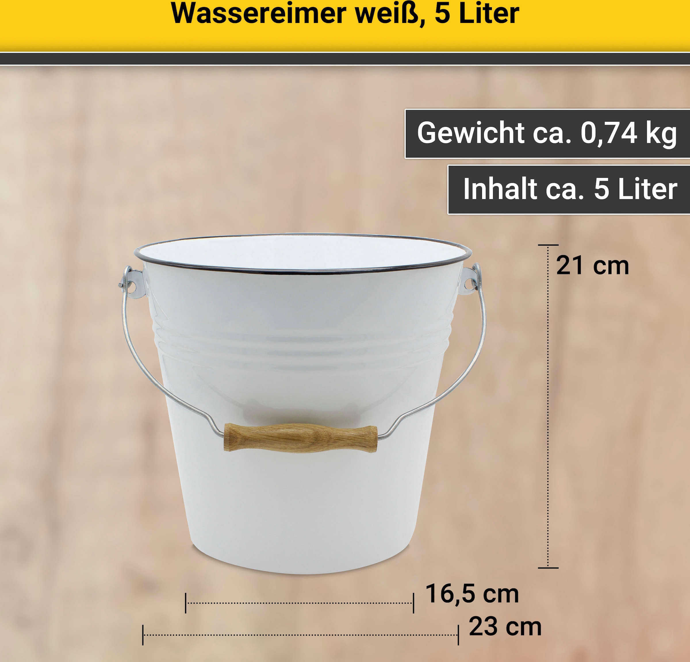 Krüger Mülleimer »Mülleimer mit Deckel Rio«, 1 Behälter, 5 Liter