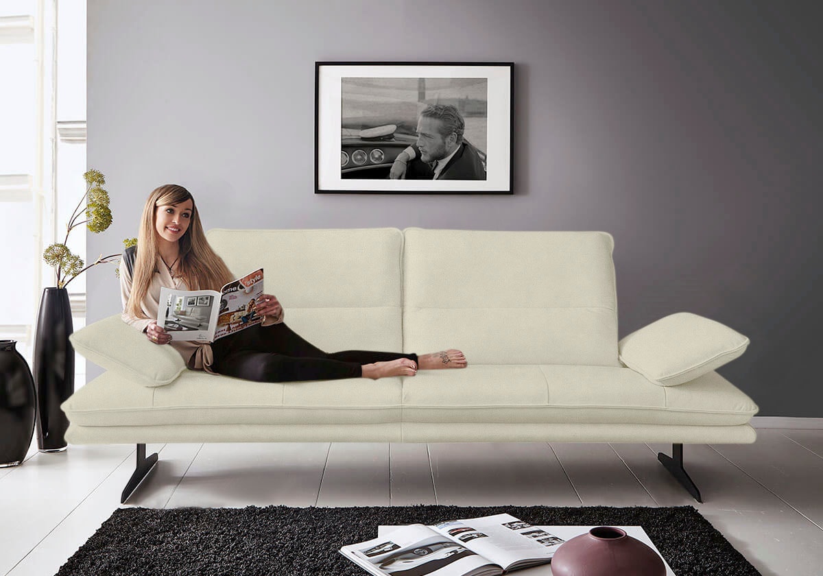 W.SCHILLIG 2,5-Sitzer "broadway, Designsofa mit tollem Sitzkomfort" Sitztiefenverstellung, Kopfteil- & Seitenteilverstellung, Breite 236cm
