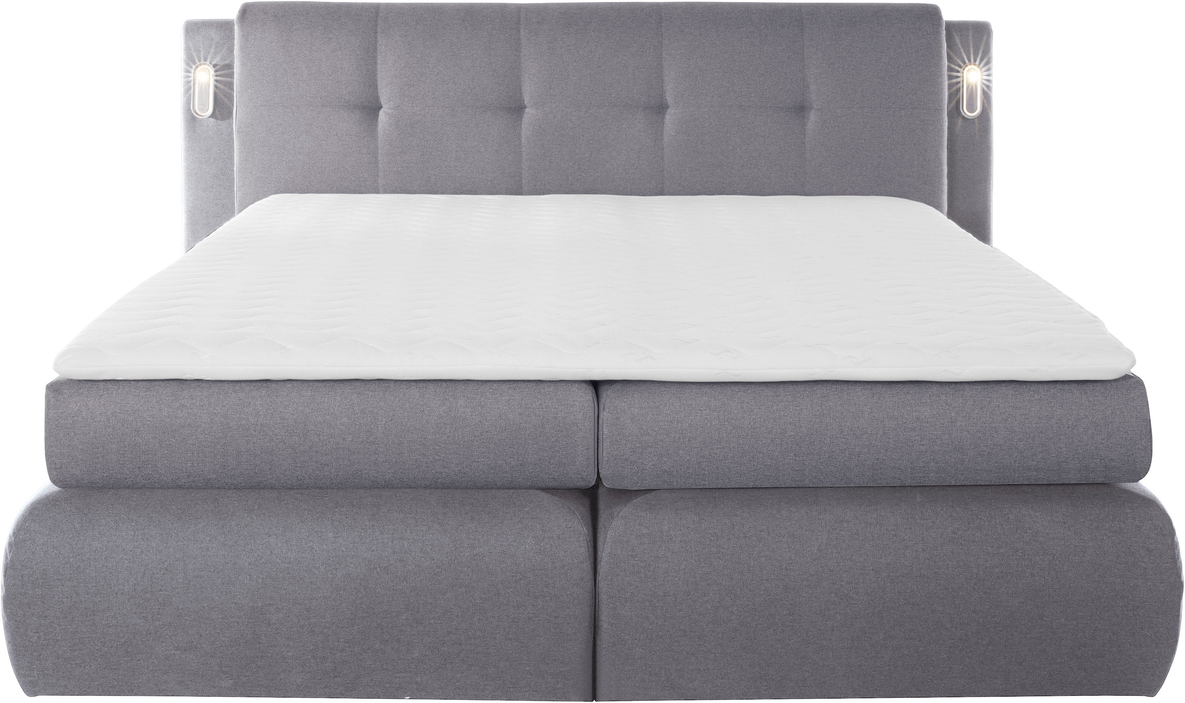 COLLECTION AB Boxspringbett »Borna«, inklusive Bettkasten, LED-Beleuchtung und Topper