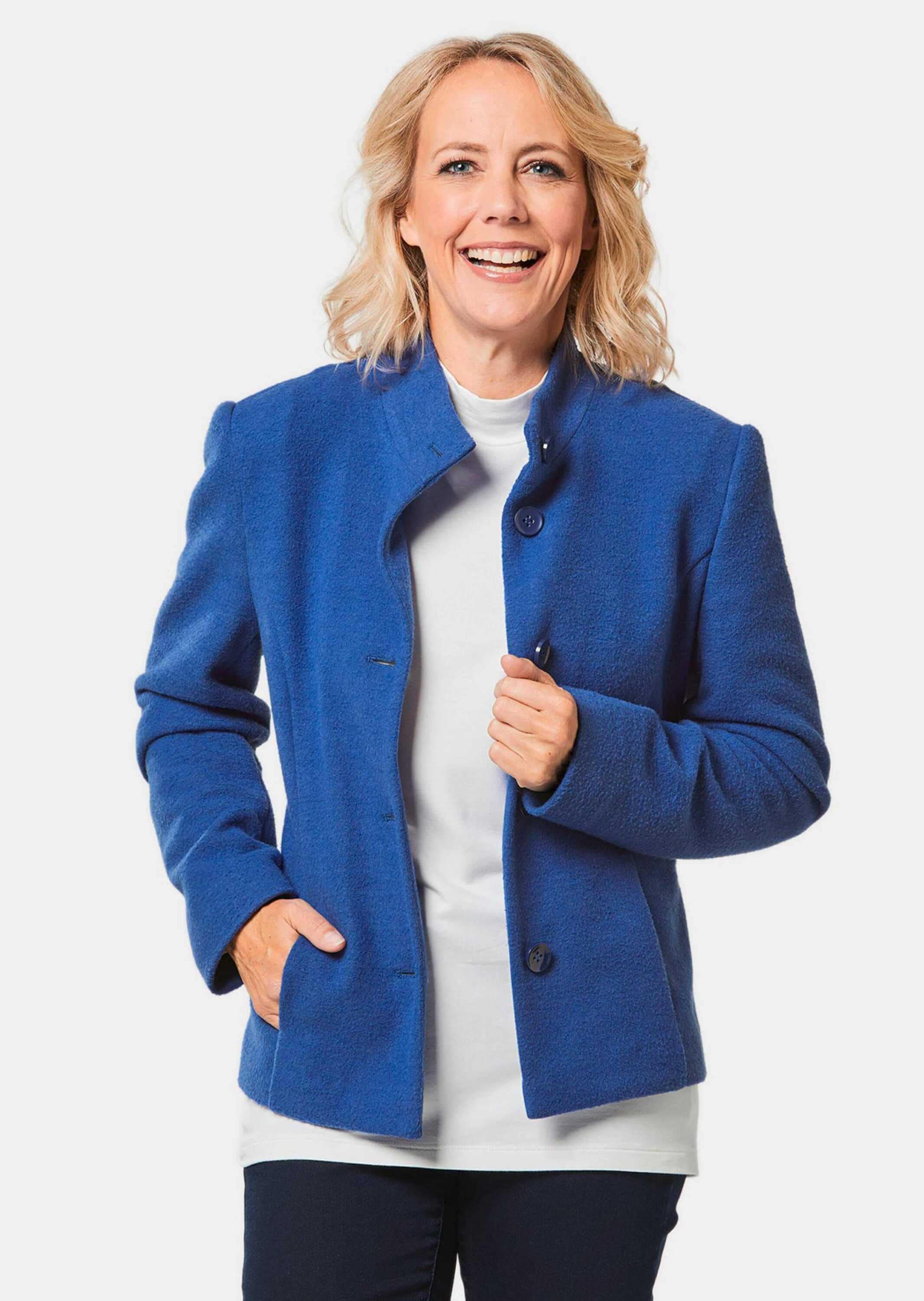 GOLDNER Jackenblazer »Blazer Kurzgröße - Blazer mit raffinierter Kragenlösung«