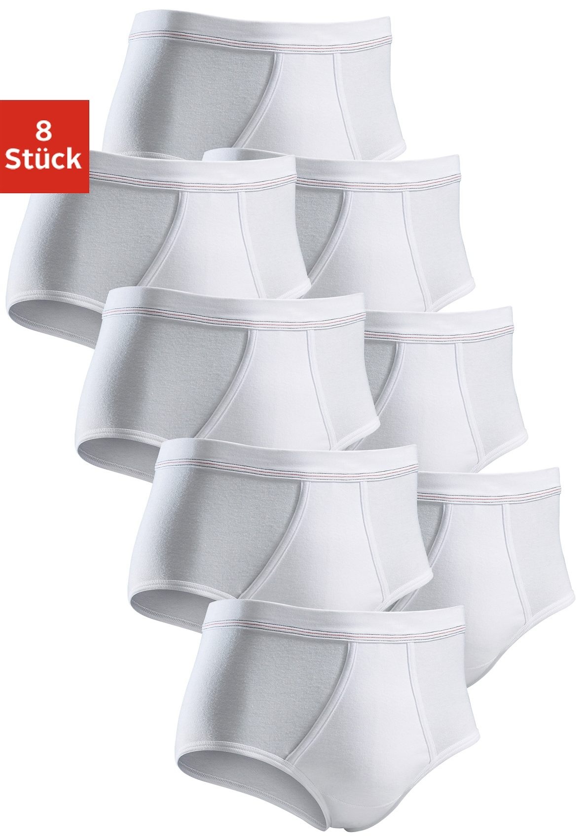 CLIPPER Herren Slip, Gr. 7, weiß, Feinripp, Obermaterial: 100% Baumwolle, unifarben, Unterhosen, schlichtes Basic für jeden Tag aus Feinripp
