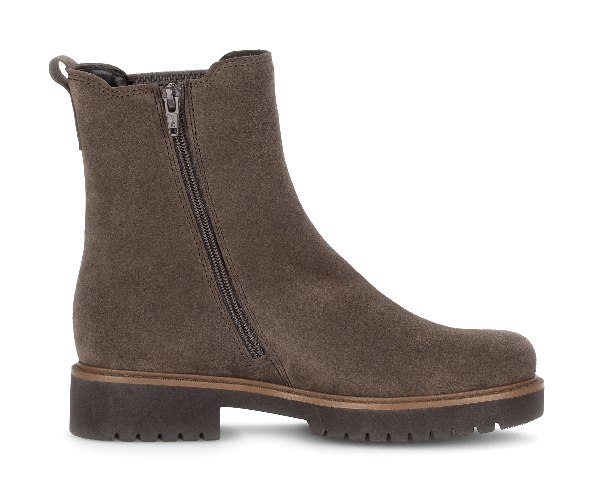 Gabor Chelseaboots »KOS«, Blockabsatz, Stiefelette mit meliertem Stretcheinsatz, in Extraweite K