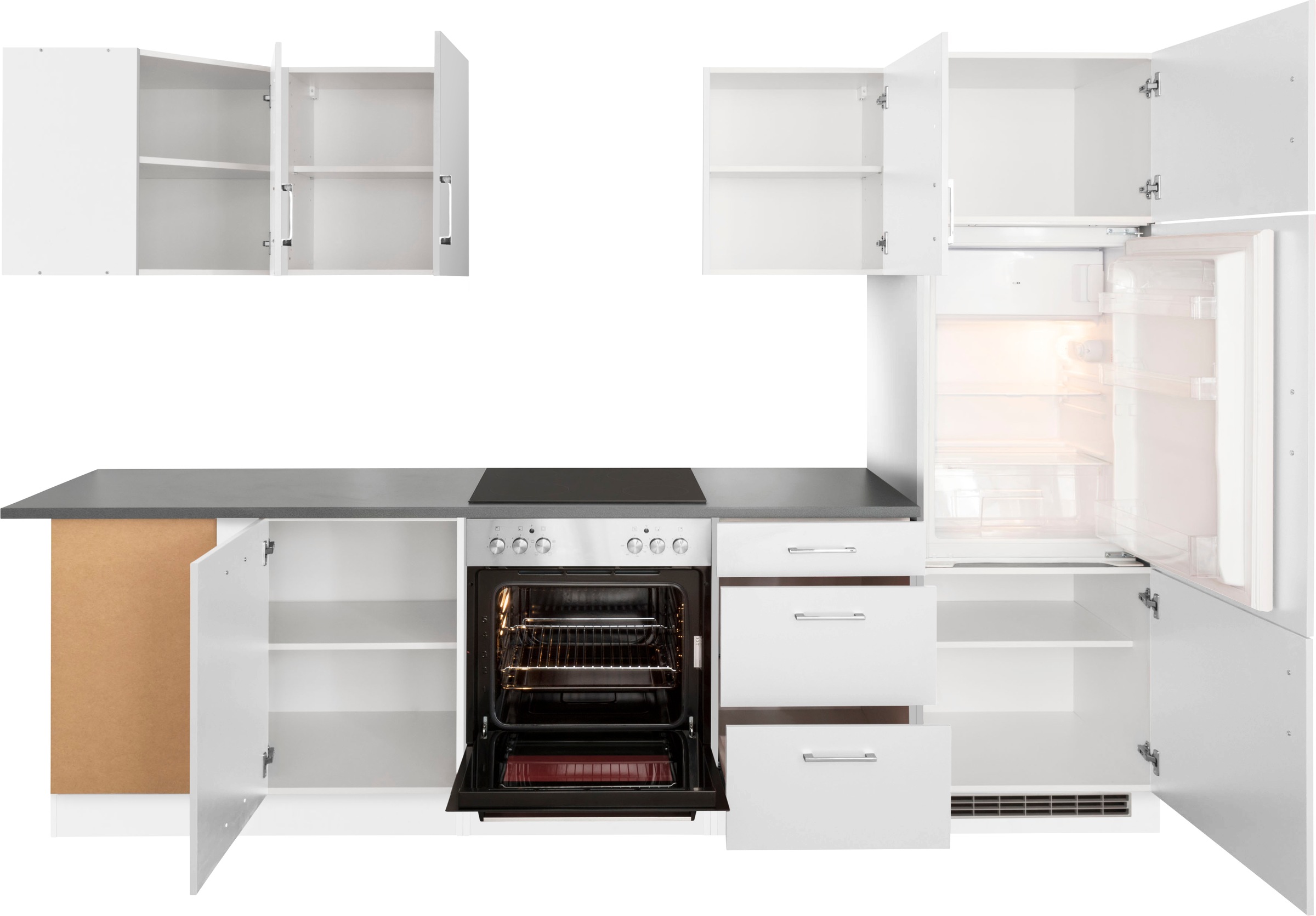 Thumbnail - KOCHSTATION Küchenzeile "KS-Paris – Küchen mit einzigartigen Fotomotiven auf den Fronten" Stellbreite 220/280 cm, wahlwe...