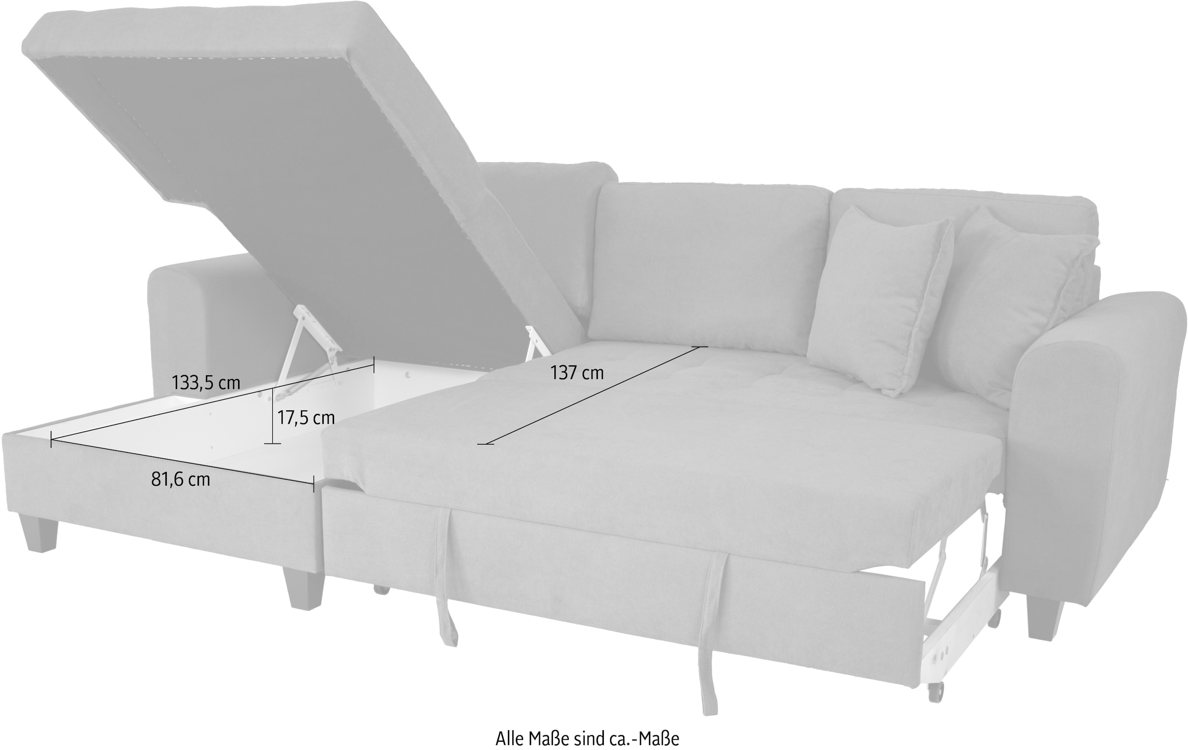 Trends by HG Ecksofa »Moritz, L-Form«