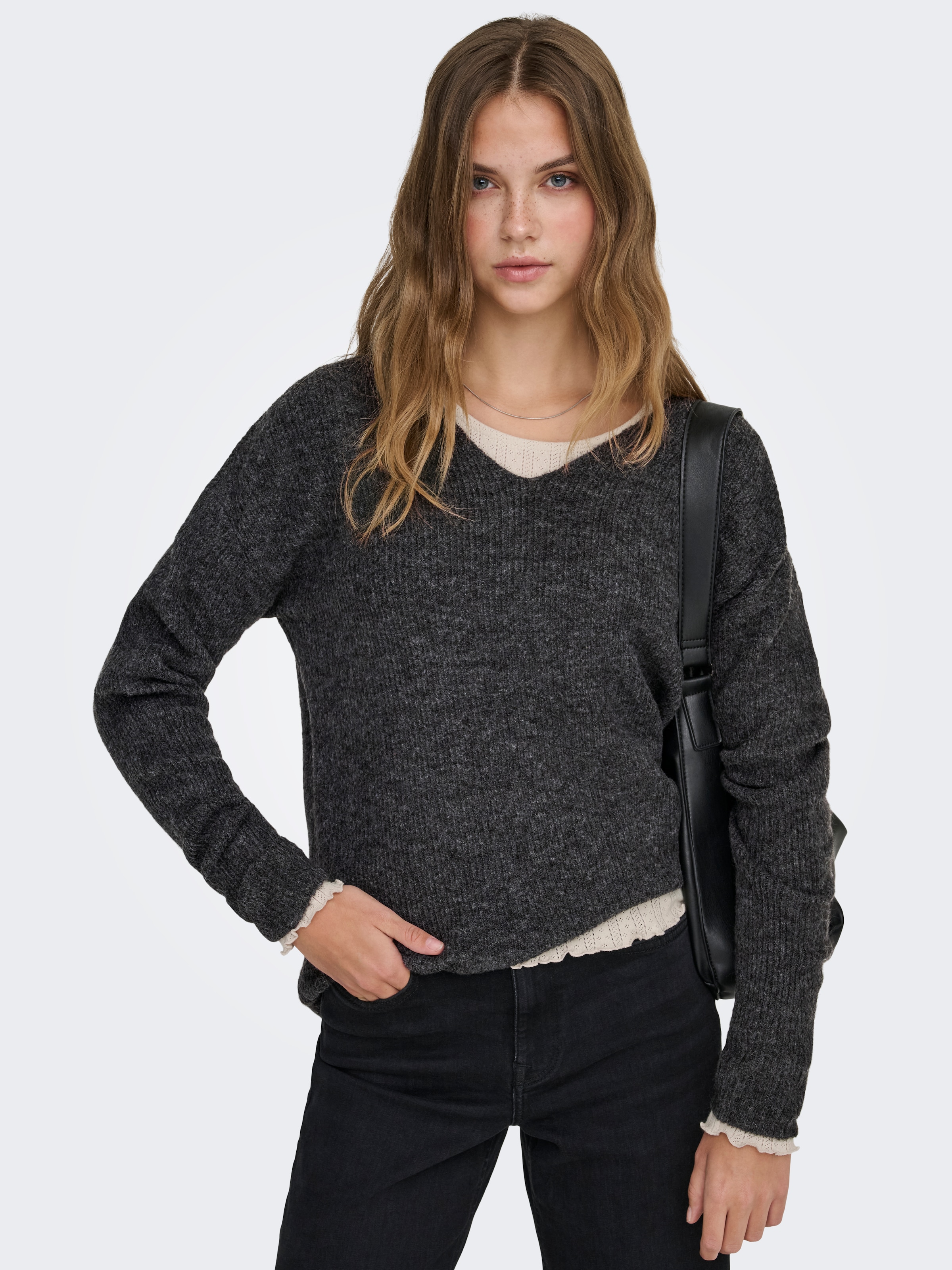 ONLY Strickpullover "ONLCAMILLA V-NECK L/S PULLOVER KNT NOOS" günstig online kaufen