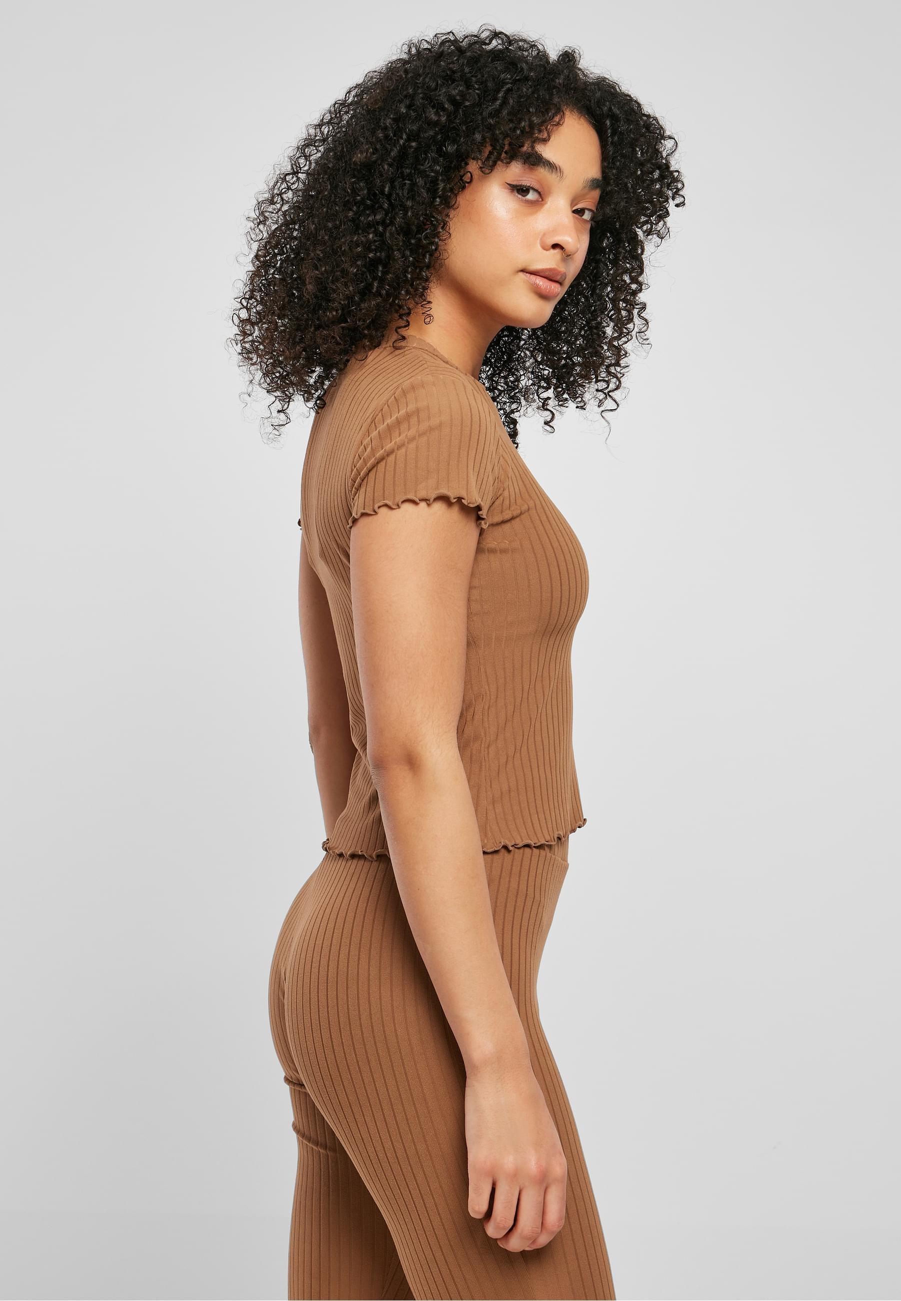 URBAN CLASSICS T-Shirt »Urban Classics Damen Ladies Short Rib Tee«