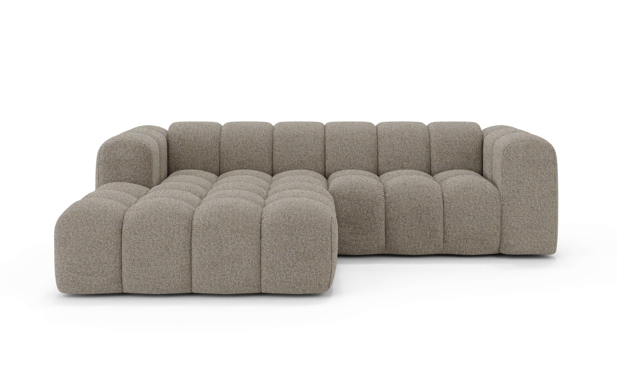 OTTO home Ecksofa »KALLIE Design-Sofa mit Wellenunterfederung, Bubble-Optik, 248/186/72cm«, moderne Steppung, hoher Sitzkomfort und modernes Design