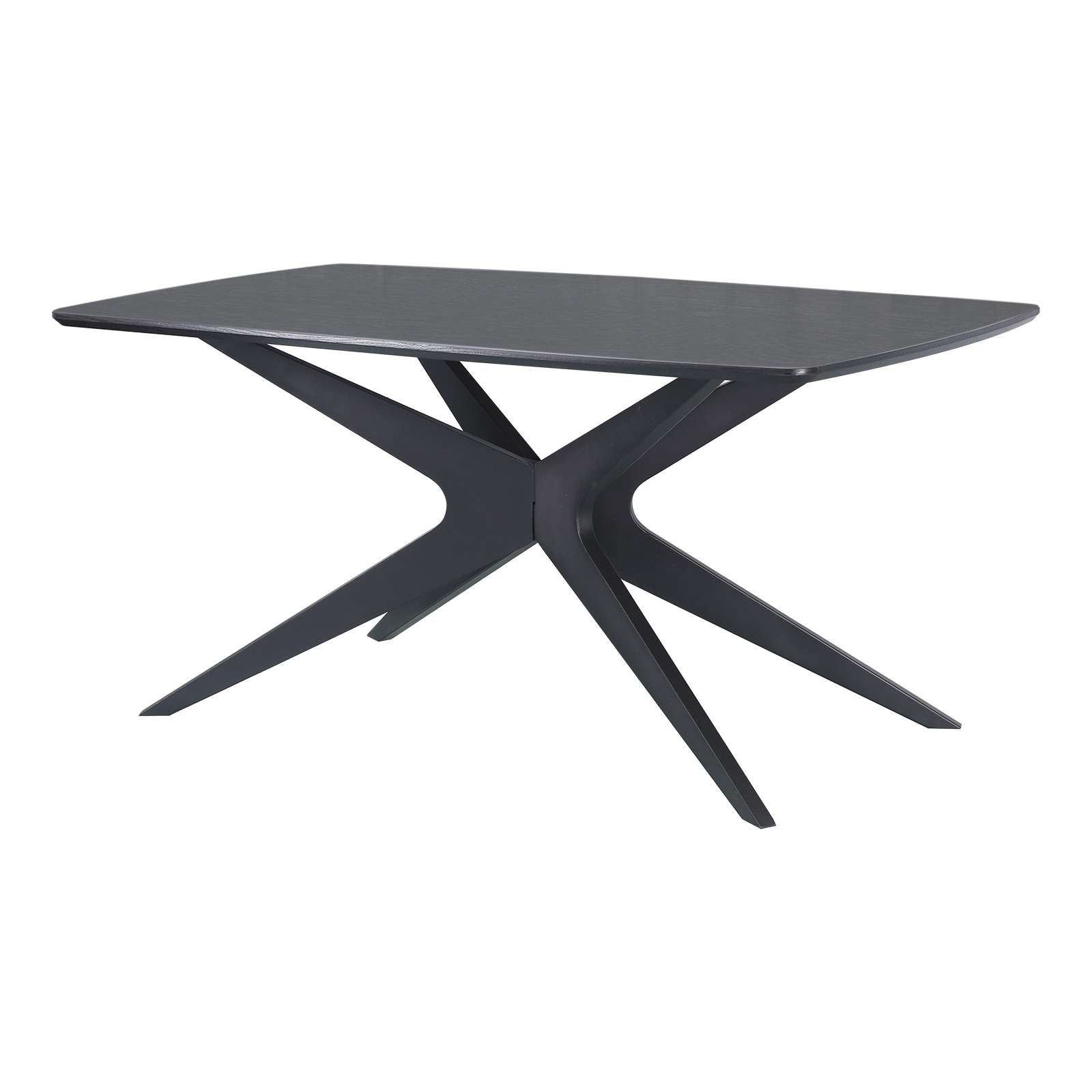 OTTO home Esstisch "Dakona" Tischplatte mit Holzstruktur, schwarze Metallbe günstig online kaufen