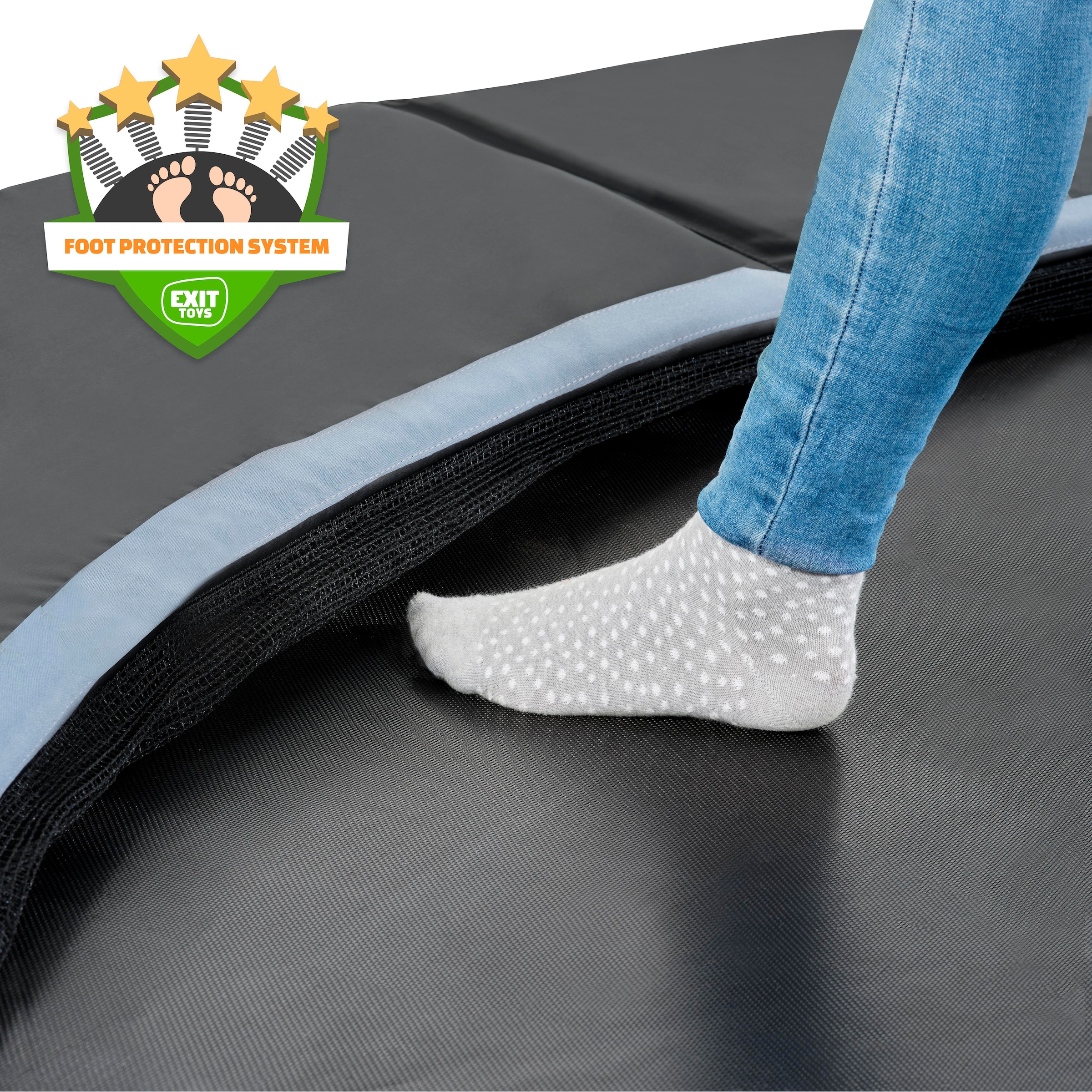 EXIT Bodentrampolin »EXIT Dynamic ebenerdiges sports Trampolin ø305cm - schwarz«