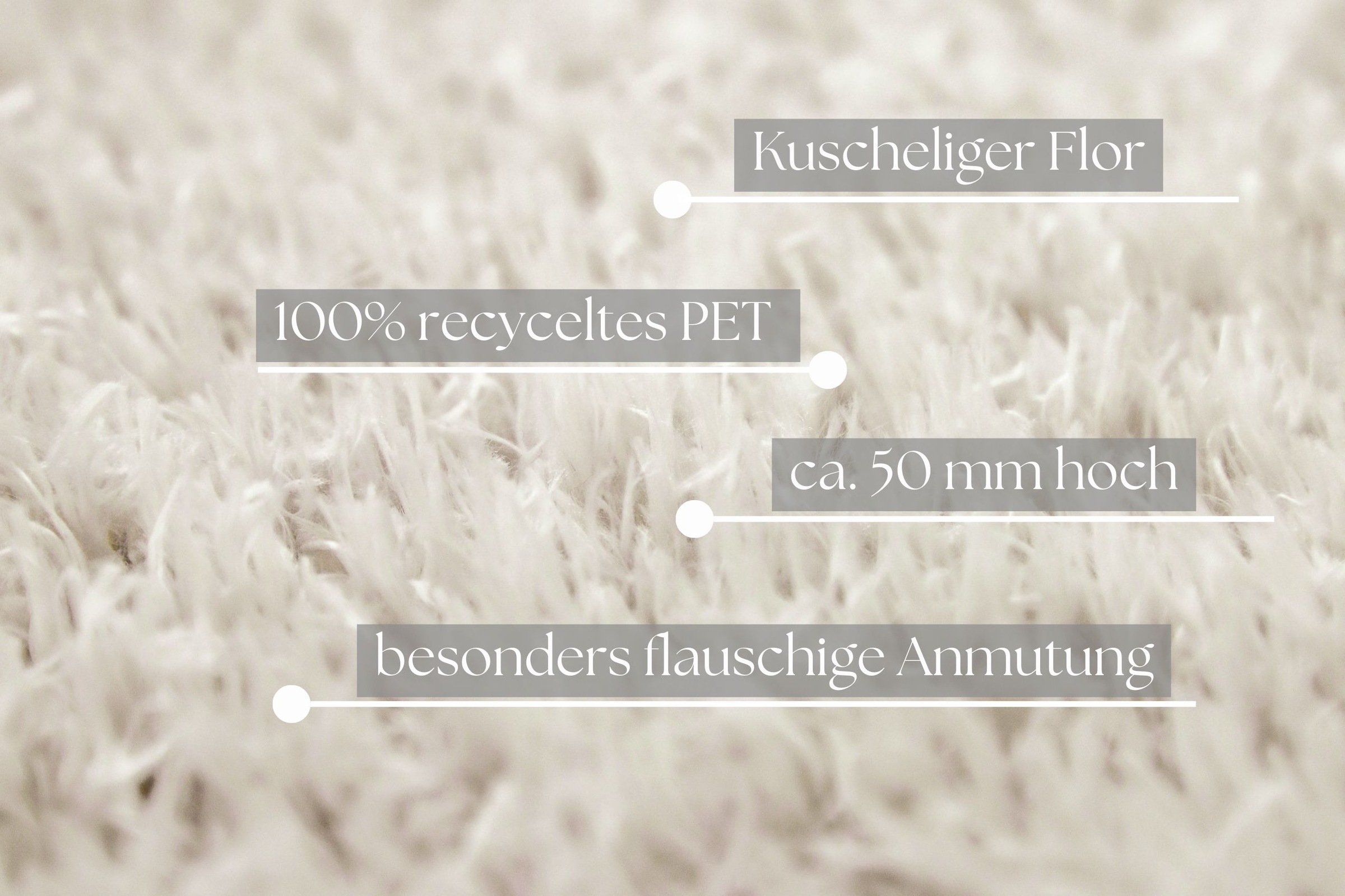 Hochflor-Teppich OTTO HOME "Josetta", beige, H:50mm Ø:120cm, Polyester, Teppiche, Langflor, Shaggy, dichter weicher Hochflor, uni farben, Wohnzimmer 3