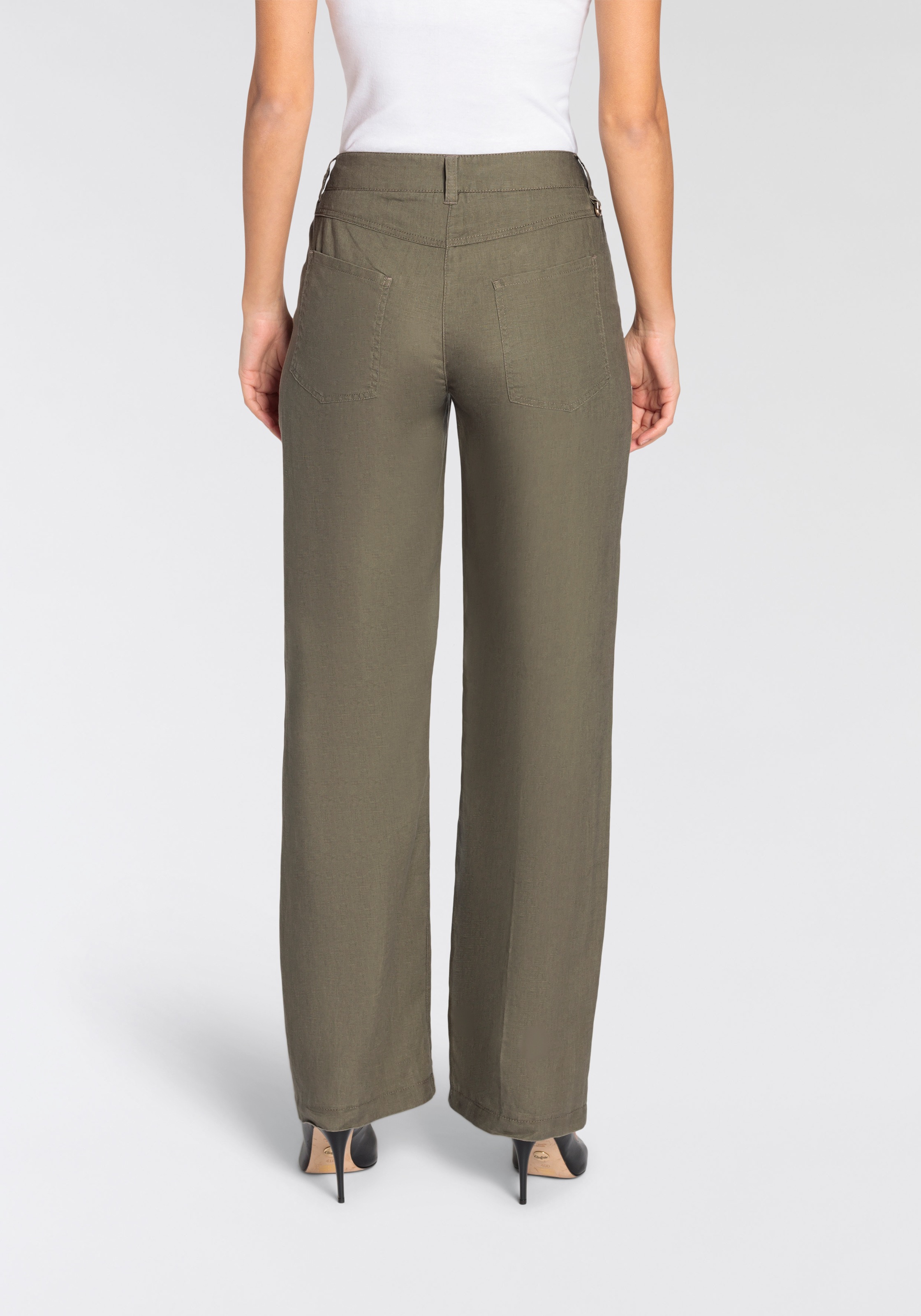 MAC Leinenhose "NORA", Sommerhose in verkürzter Länge, temperaturausgleiche günstig online kaufen
