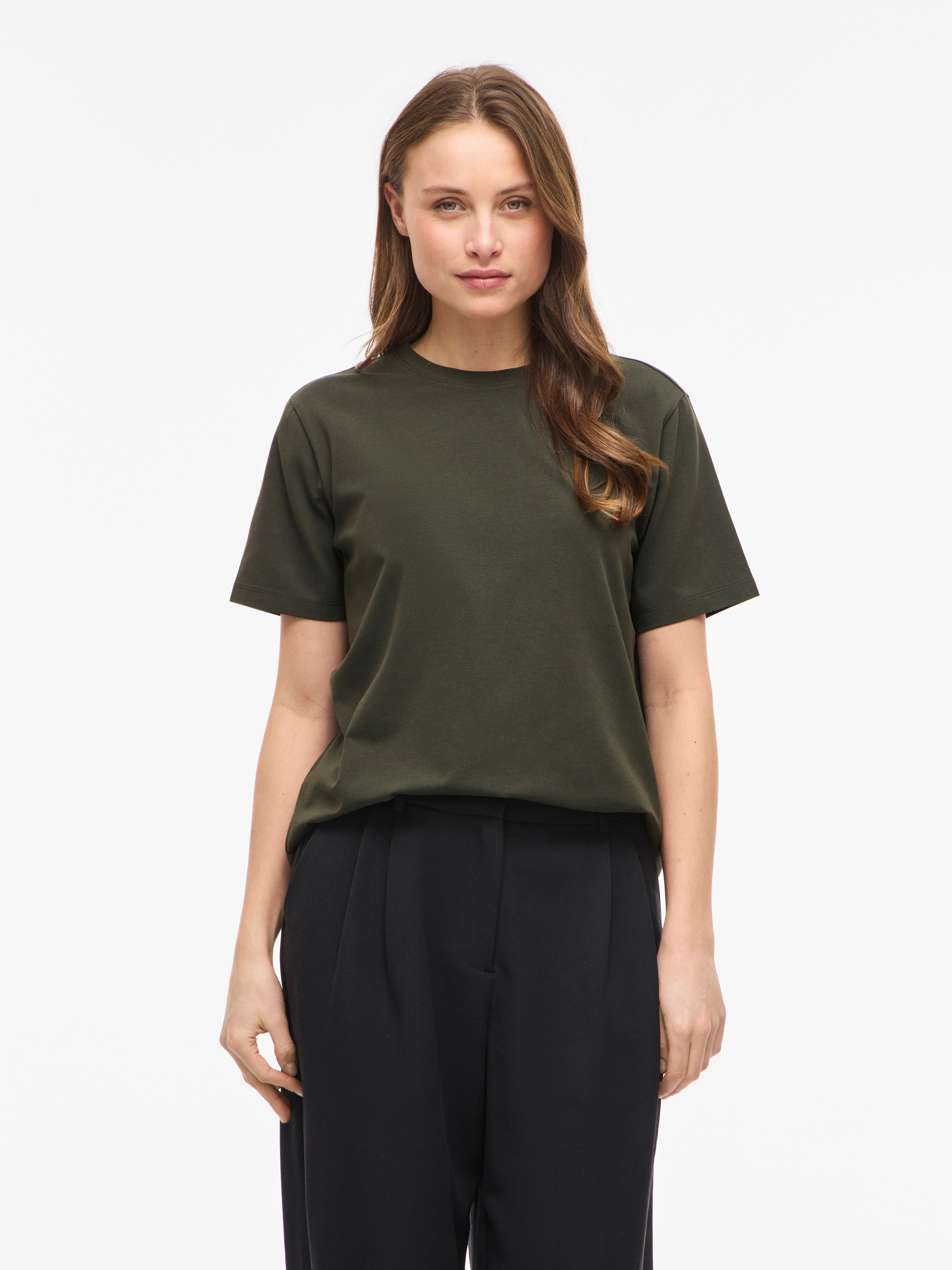 Vila "VINORA S/S T-SHIRT - NOOS" Baumwollmischung, regular fit