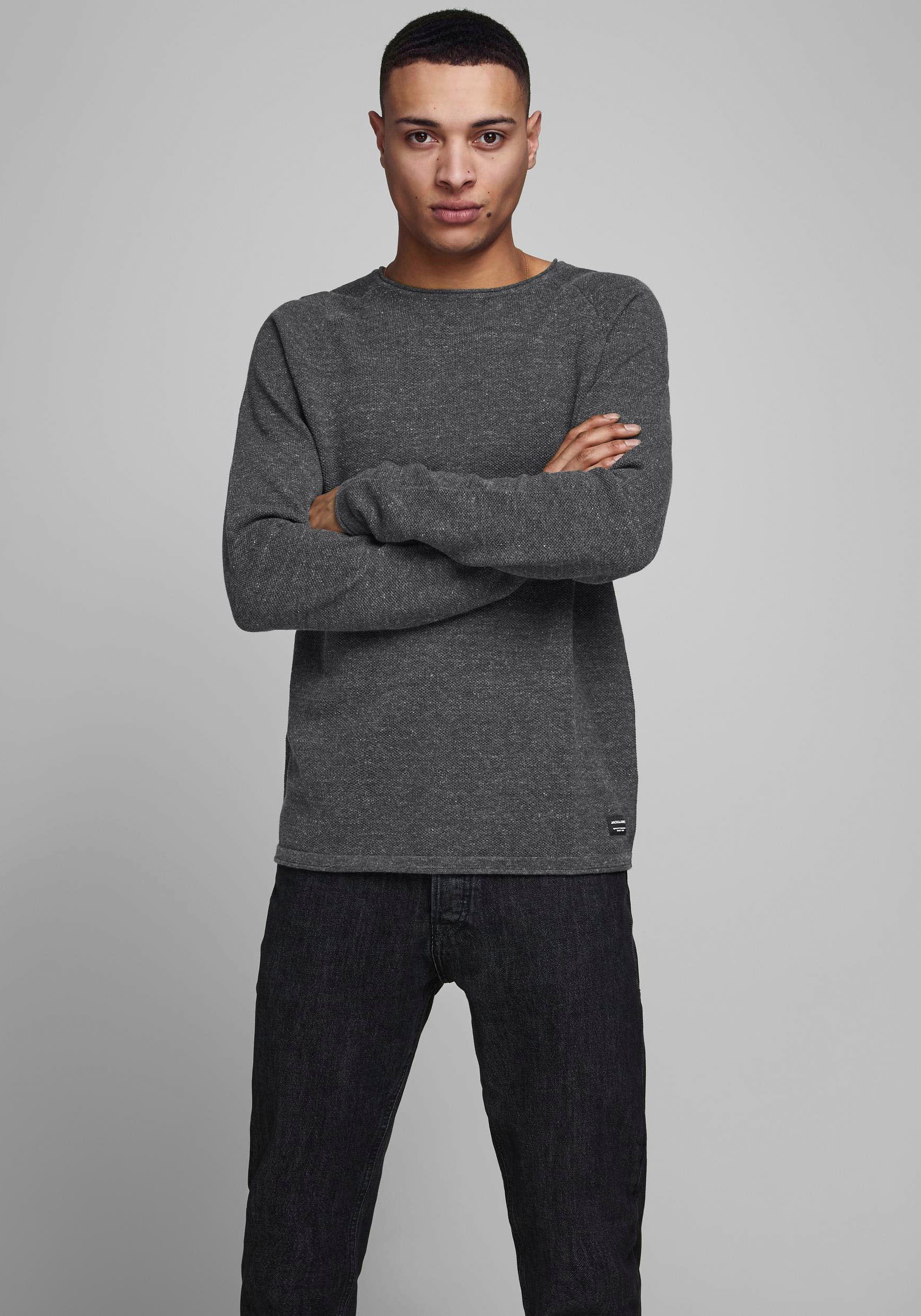 Jack & Jones "JJEHILL Einfarbiger Pullover mit angenehmem Tragegefühl" unif günstig online kaufen