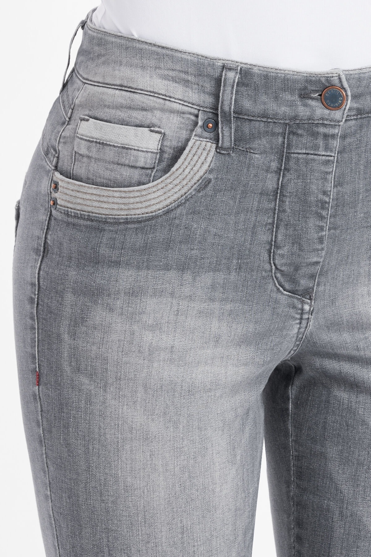 Recover Pants Slim-fit-Jeans »Luna«, mit Stickerei auf den Gesäßtaschen