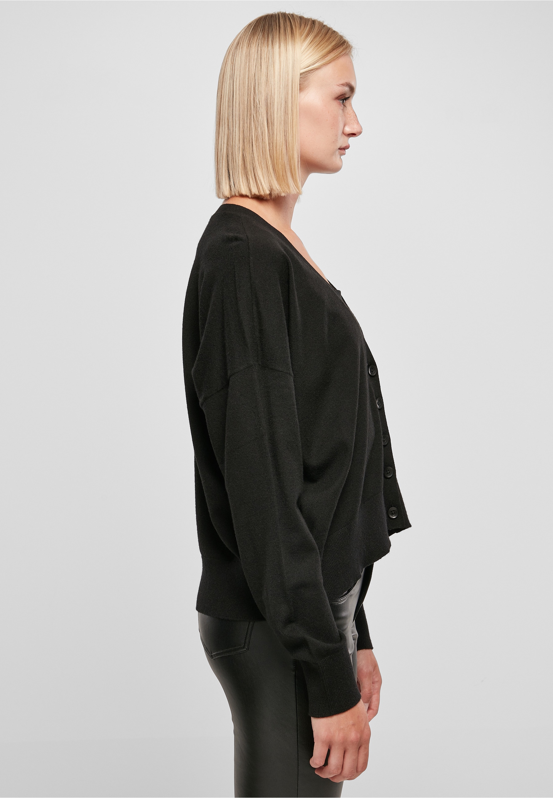 URBAN CLASSICS Cardigan »Urban Classics Damen Ladies Eco Viscose Oversized Cardigan« 1 Stk.