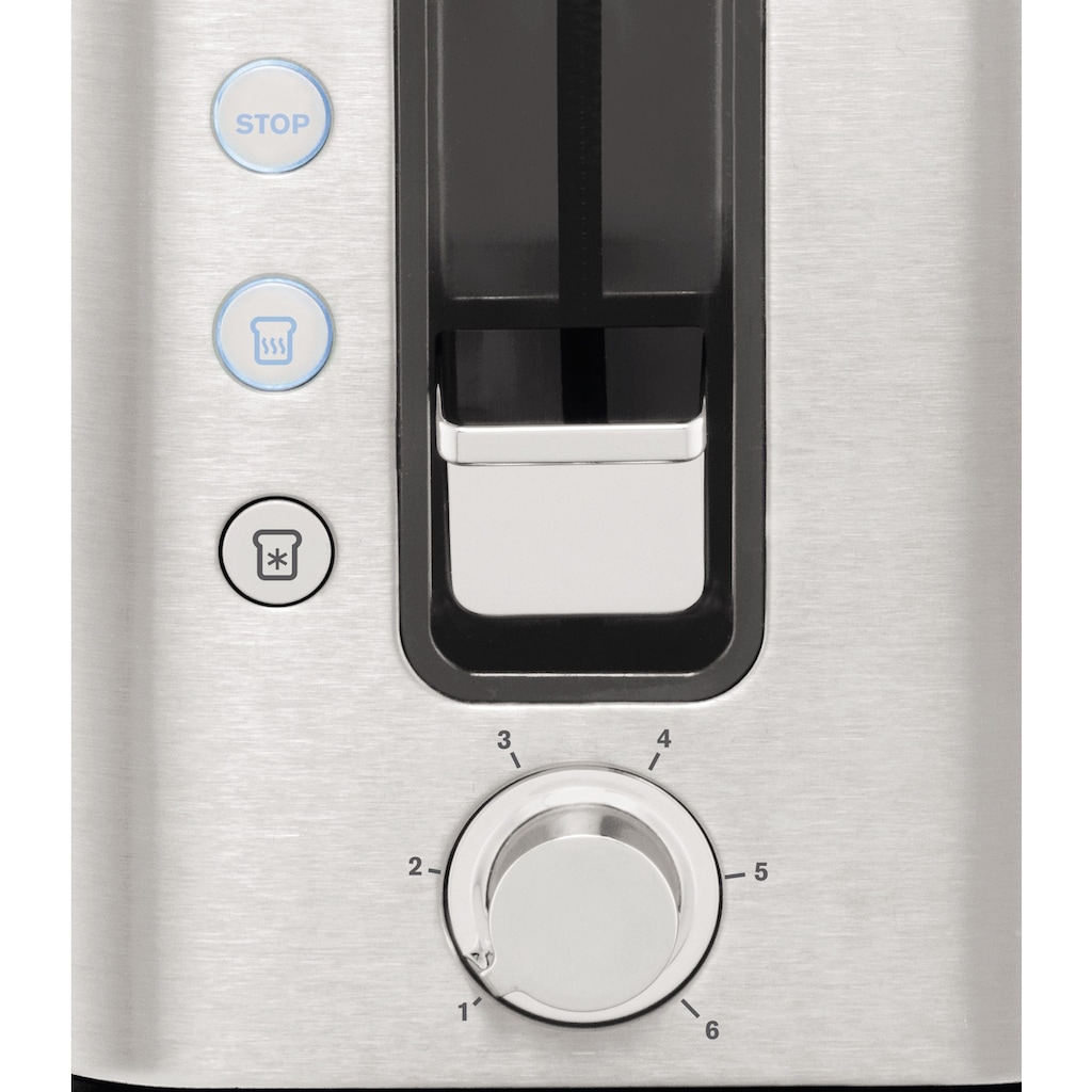 Krups Toaster »KH442D Control Line«, 2 kurze Schlitze, für 2 Scheiben, 850 W, 6 Stufen, erweiterte Funktionen, Hebefunktion, Krümelschublade