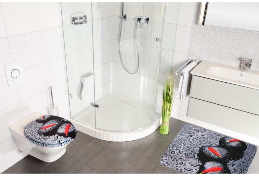 Sanilo Badaccessoire-Set »Elegance« bestehend aus WC-Sitz, Badteppich, Stöpsel, Seifenspender, WC-Bürste