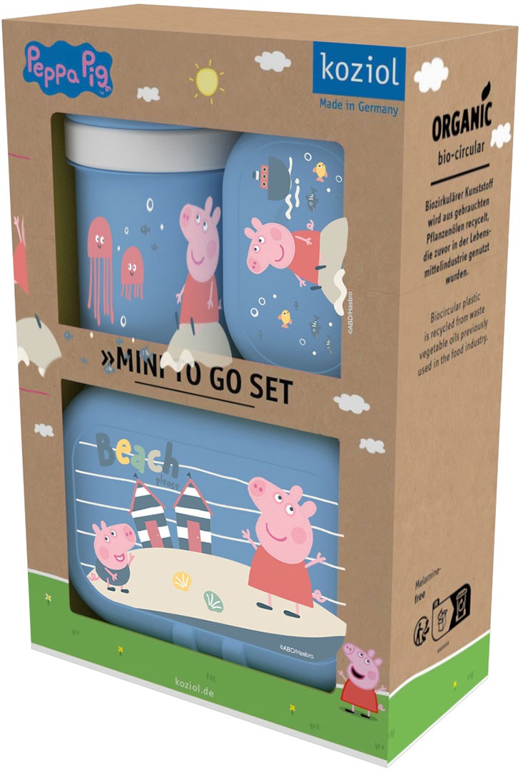 KOZIOL Lunchbox "PEPPA PIG WAVES TO GO" Set, 3 Stk. tlg. inkl. Trinkflasche günstig online kaufen
