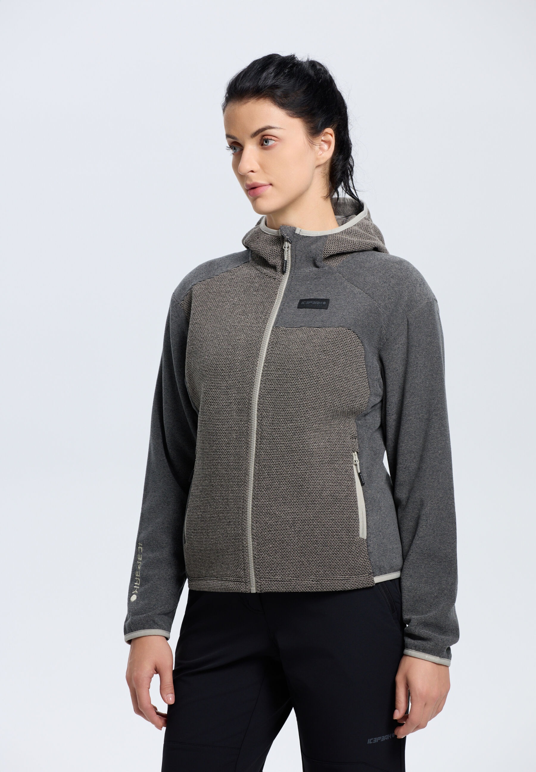 ICEPEAK Damen Outdoorjacke "Icepeak Midlayer Bradgate"grau, Gr. L, 100% Polyester, Jacken