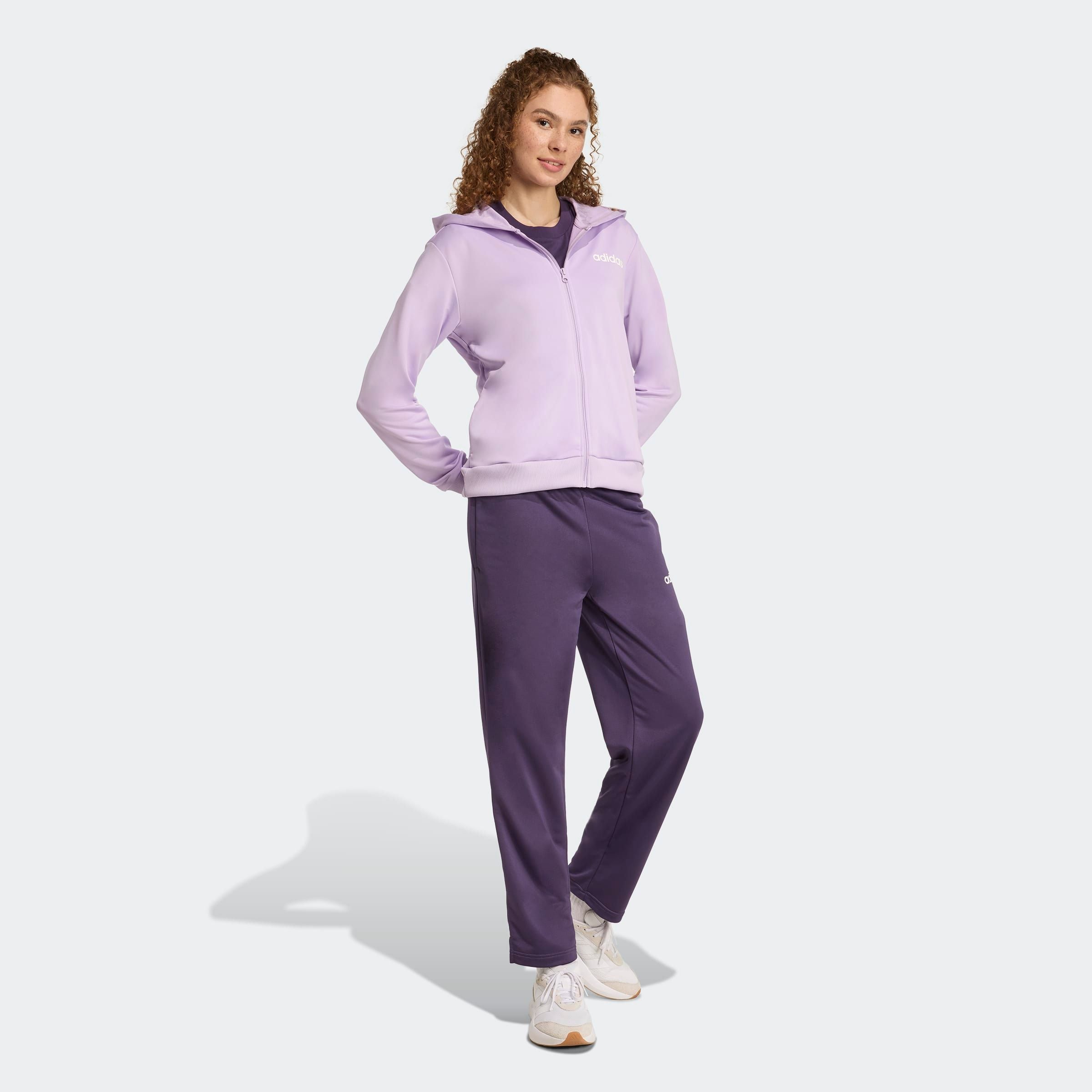 adidas Sportswear Trainingsanzug "ESSENTIALS LINEAR" 2 Stk. zweiteiliges Set, für Laufen, aus Polyester, mit Rippbündchen