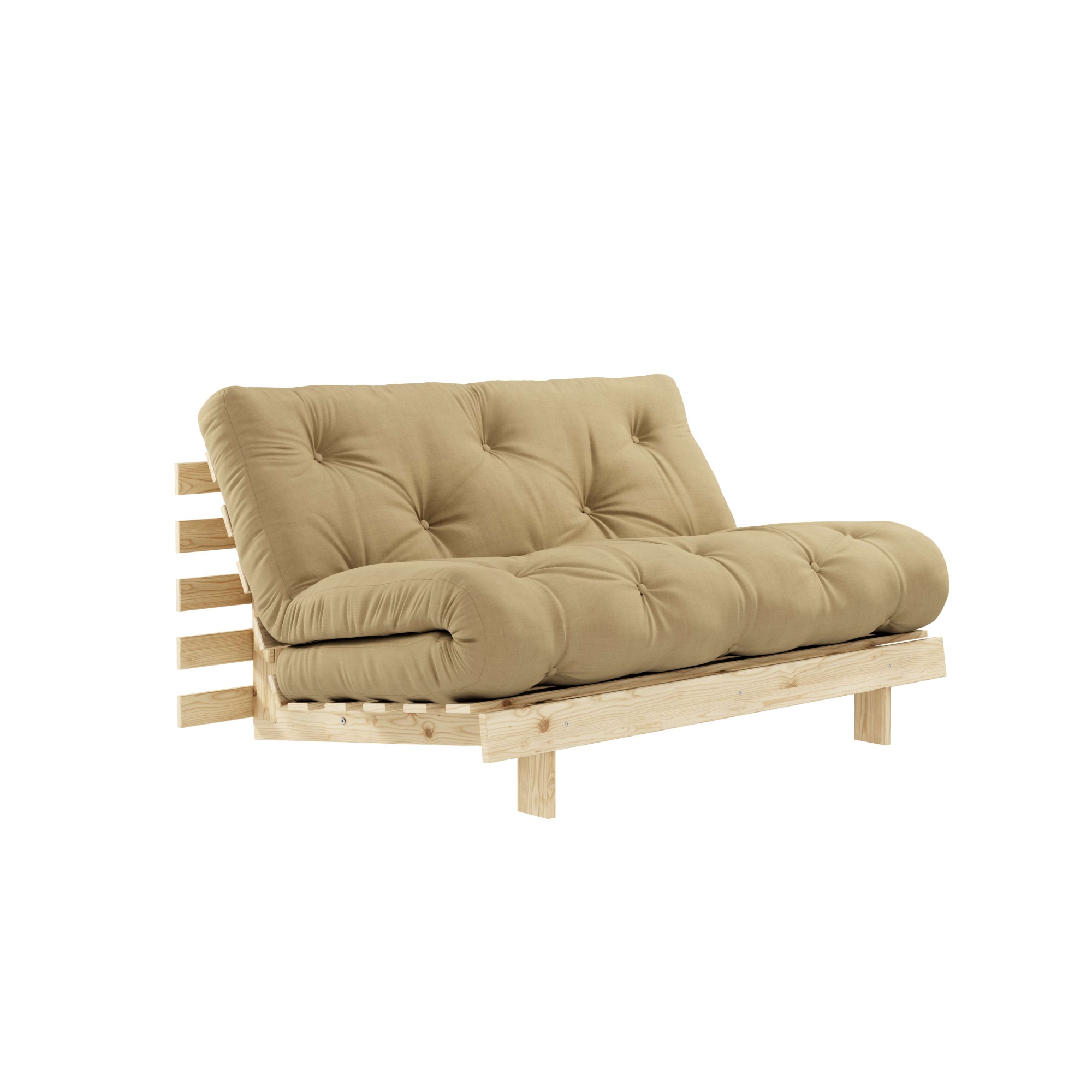 Karup Design Daybett "Roots Sofa Bed, Schlafsofa, Bettfunktion, FSC-Massivholz" Inkl. Futonmatratze, Made in Europe, langlebig, B: 140 oder 160 cm