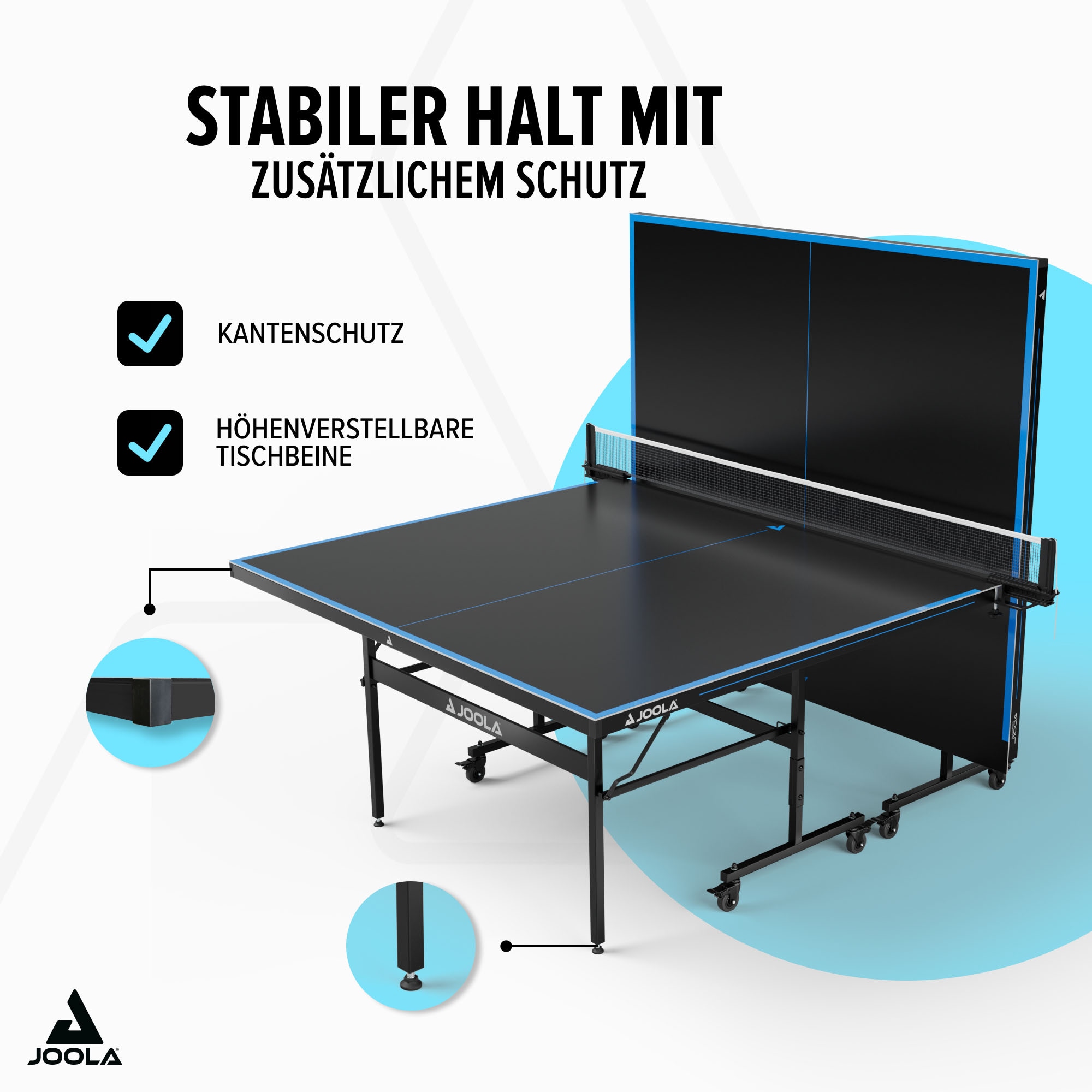 Joola Tischtennisplatte »Outdoor J100A« wetterfest, klappbares Untergestell, inkl. Netz