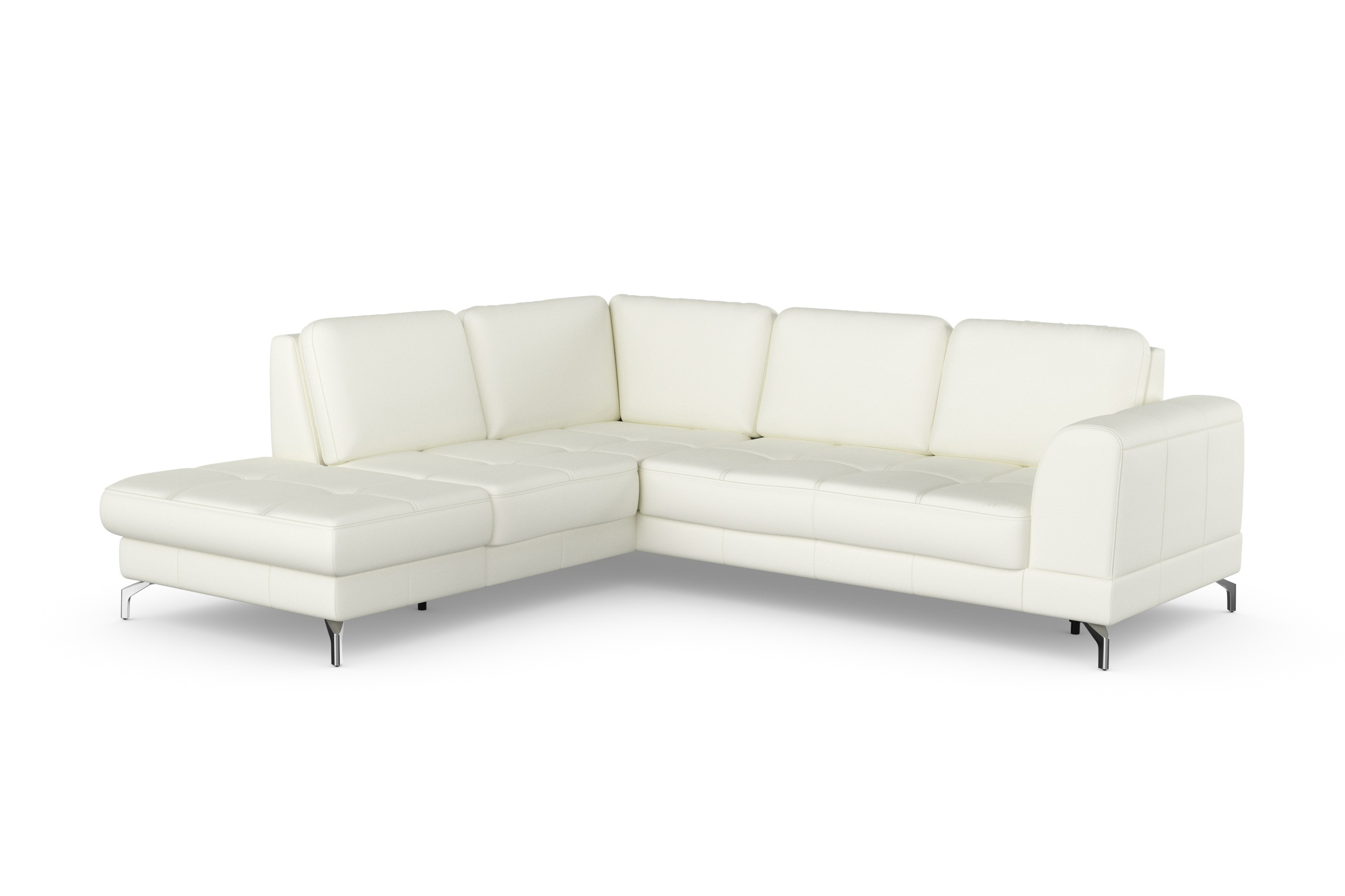 sit&more Ecksofa »Bendigo L-Form«, inklusive Sitztiefenverstellung, Bodenfreiheit 12 cm, in 2 Fußfarben