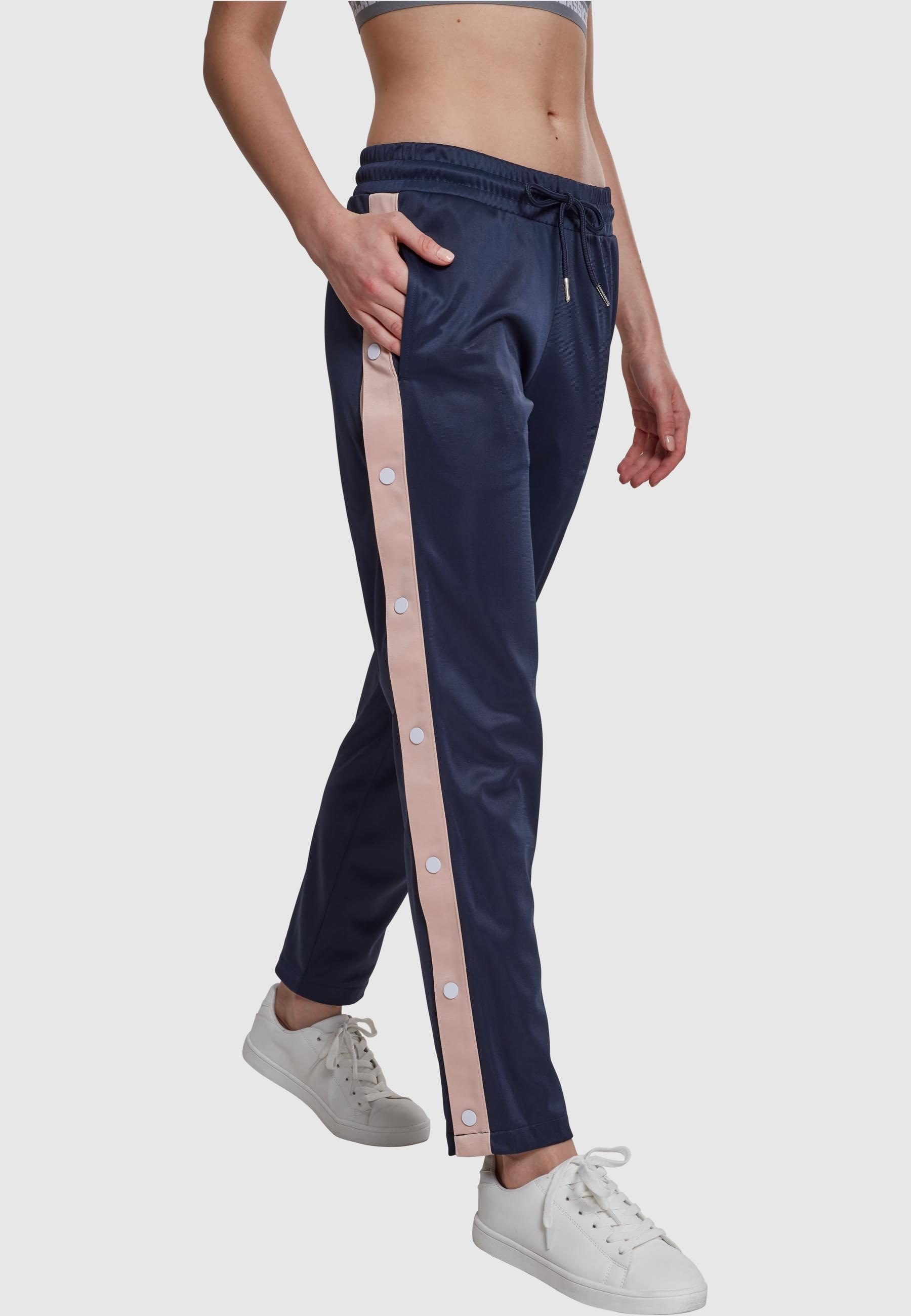 URBAN CLASSICS Stoffhose »Urban Classics Damen Ladies Button Up Track Pants«, (1 tlg.)