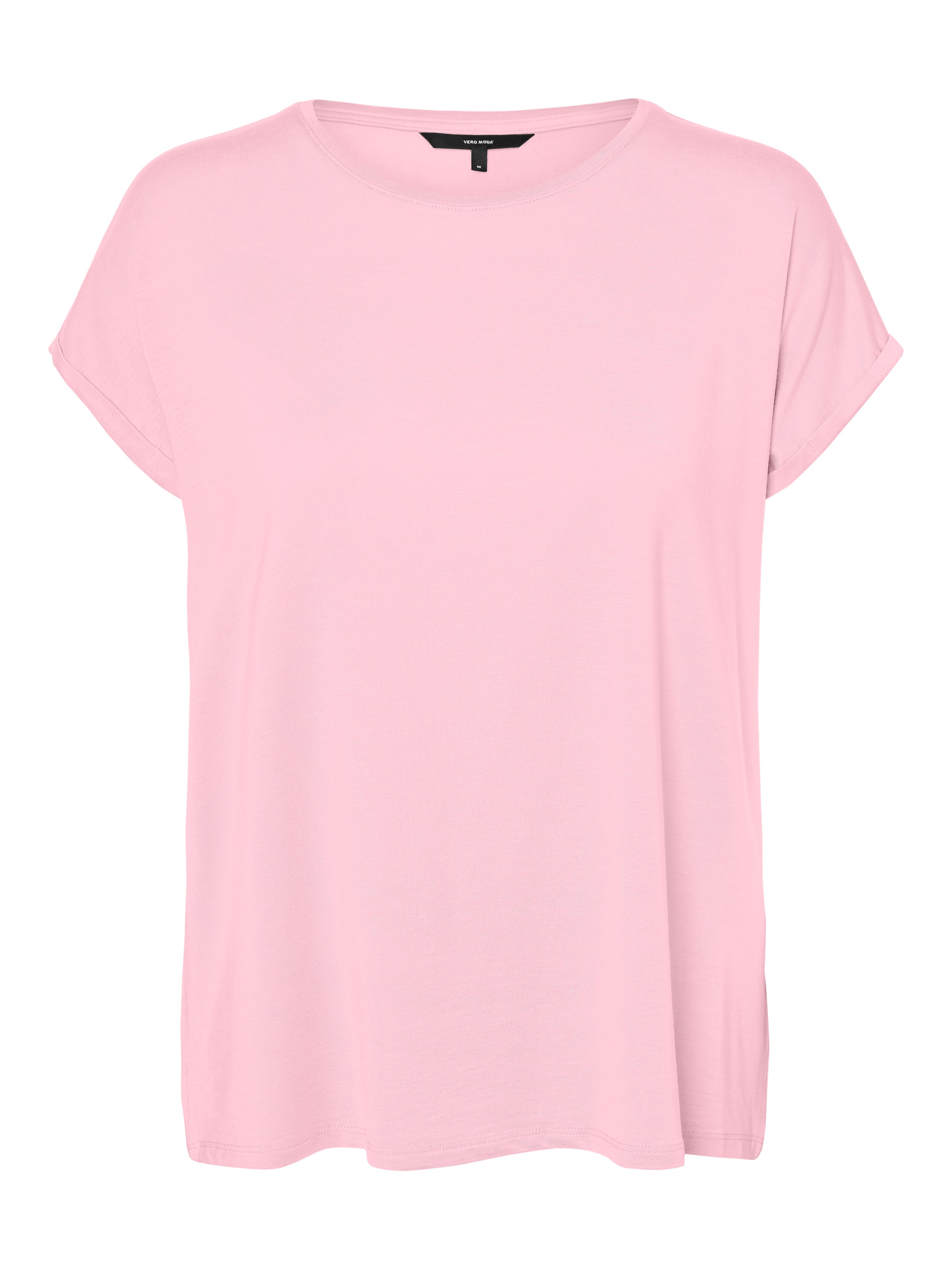 Vero Moda Rundhalsshirt "VMAVA PLAIN SS TOP GAJRS NOOS"