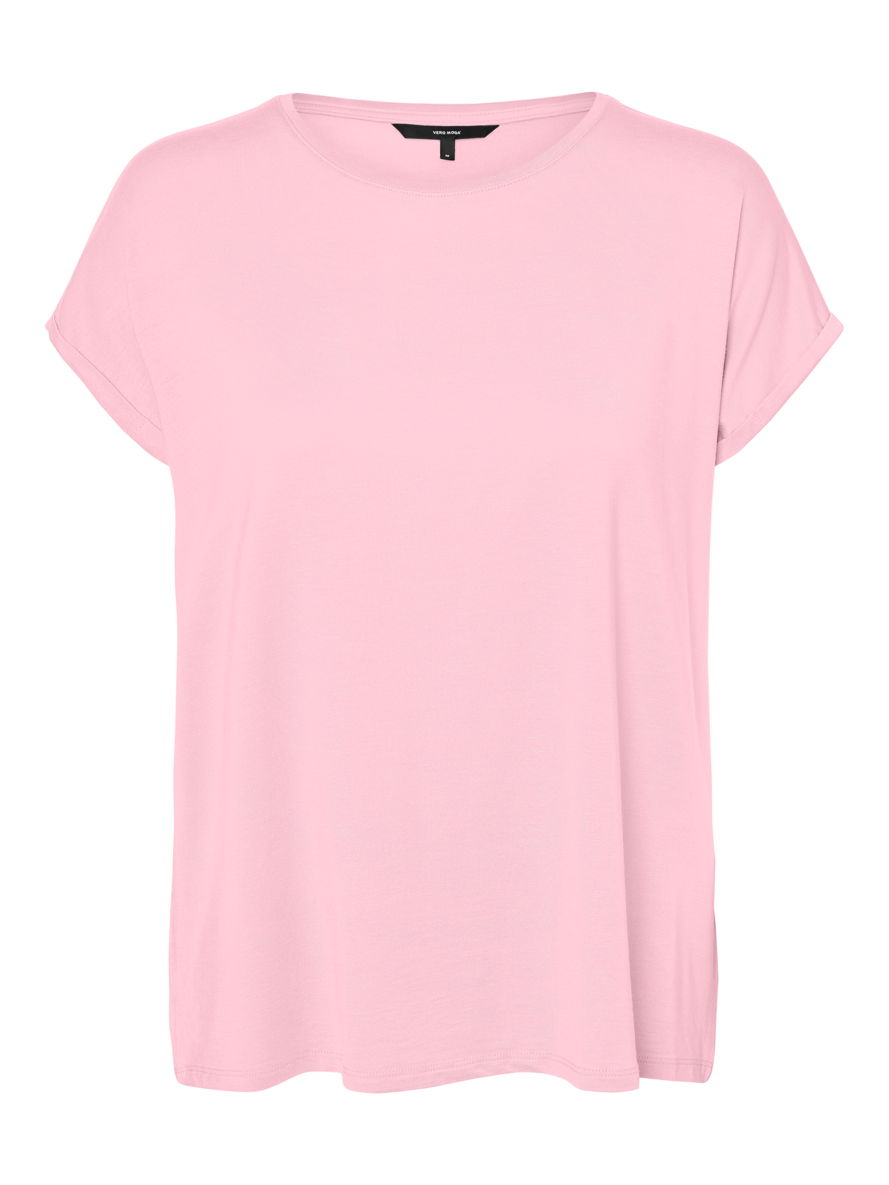 Vero Moda T-Shirt "VMAVA PLAIN SS TOP JRS NOOS" Materialmix, regular fit