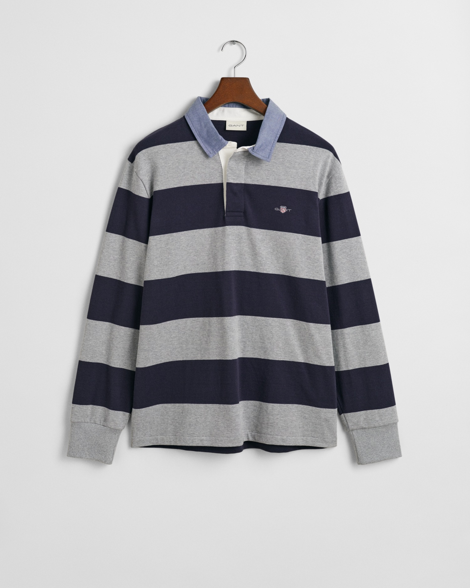 Gant Langarm-Poloshirt »REG CHAMBRAY STRIPE HEAVY RUGGER«