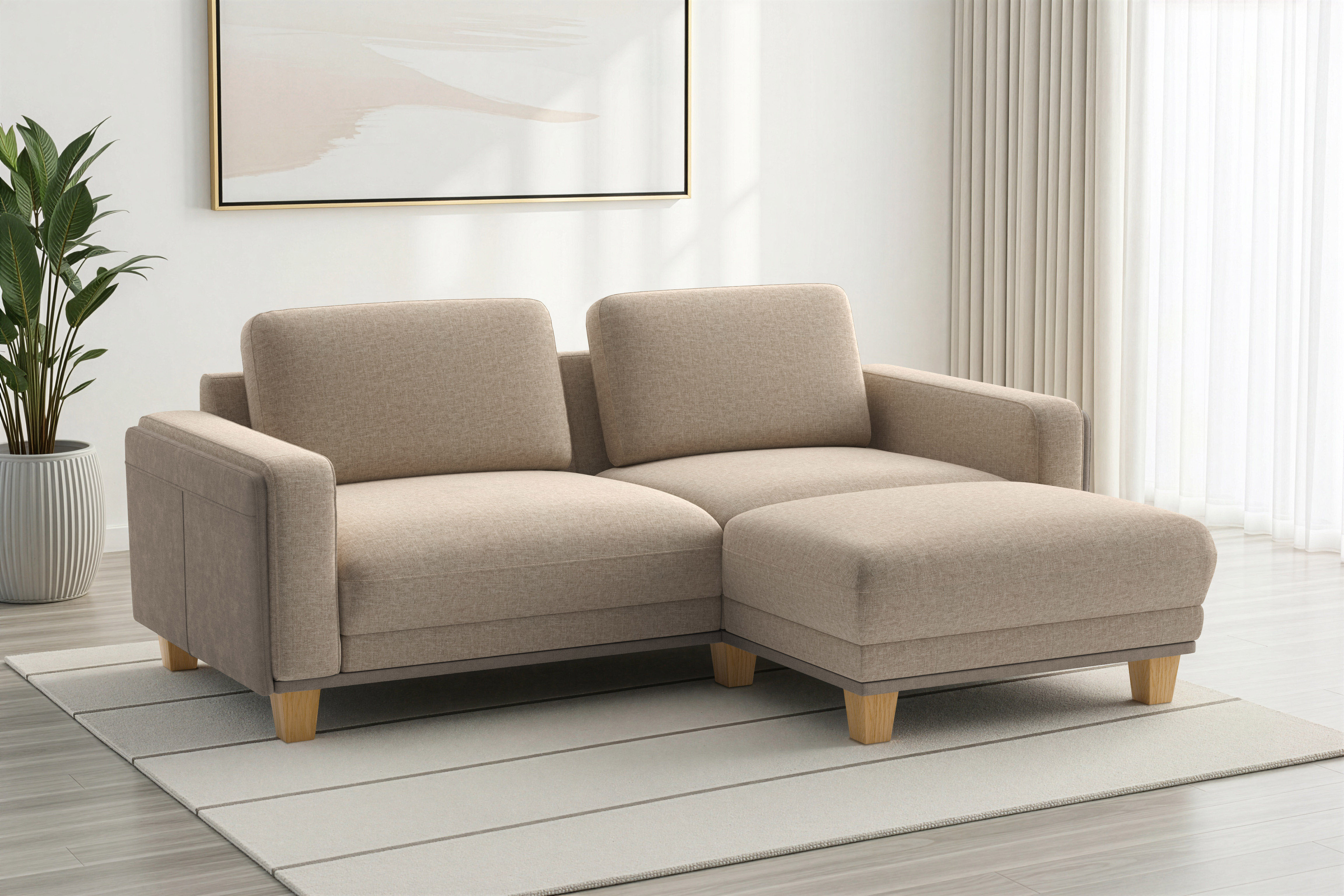 sit&more Ecksofa "Concept" Modernes Sofa in drei Fußfarben zur Auswahl