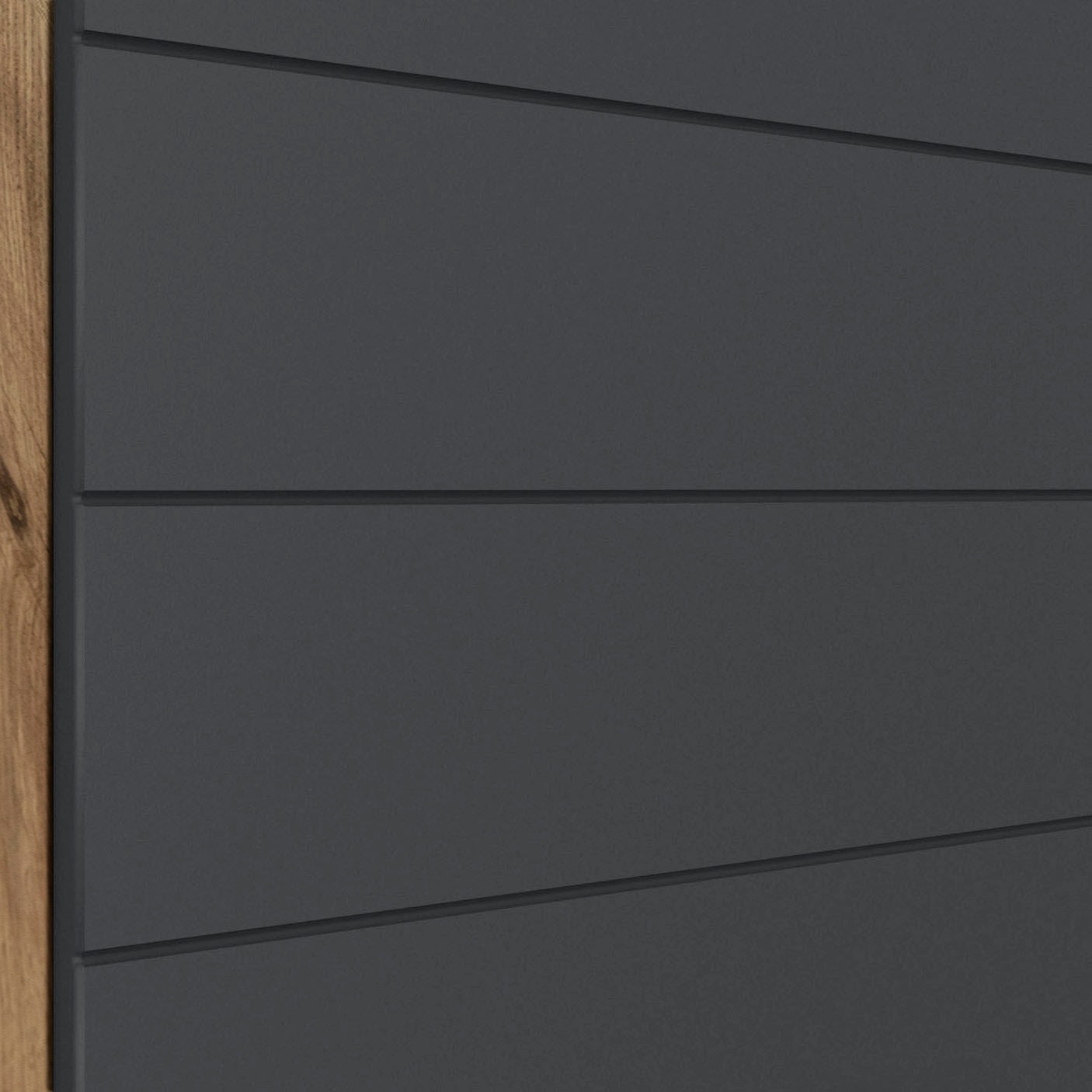KOCHSTATION Backofen/Kühlumbauschrank »KS-Luhe«, 60 cm breit, hochwertige MDF-Fronten mit waagerechter Lisene